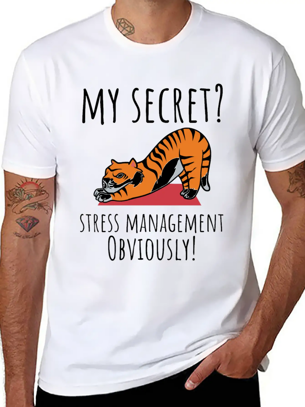 Yoga Lover My Secret Stress Management Breathable Soft Cotton T-Shirt – Timeless Casual Look