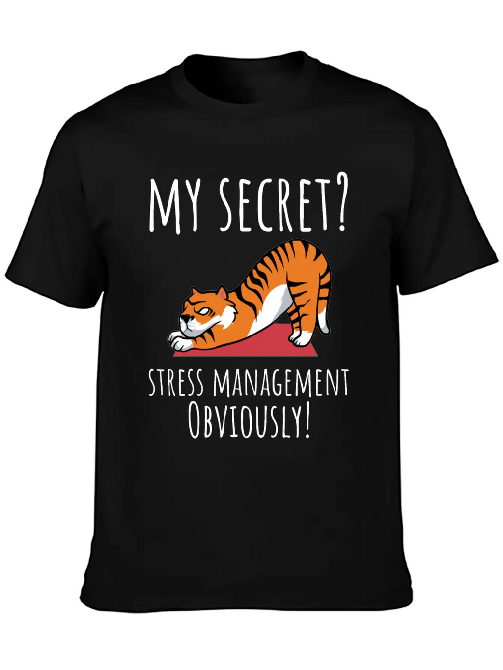 Yoga Lover My Secret Stress Management Breathable Soft Cotton T-Shirt – Timeless Casual Look