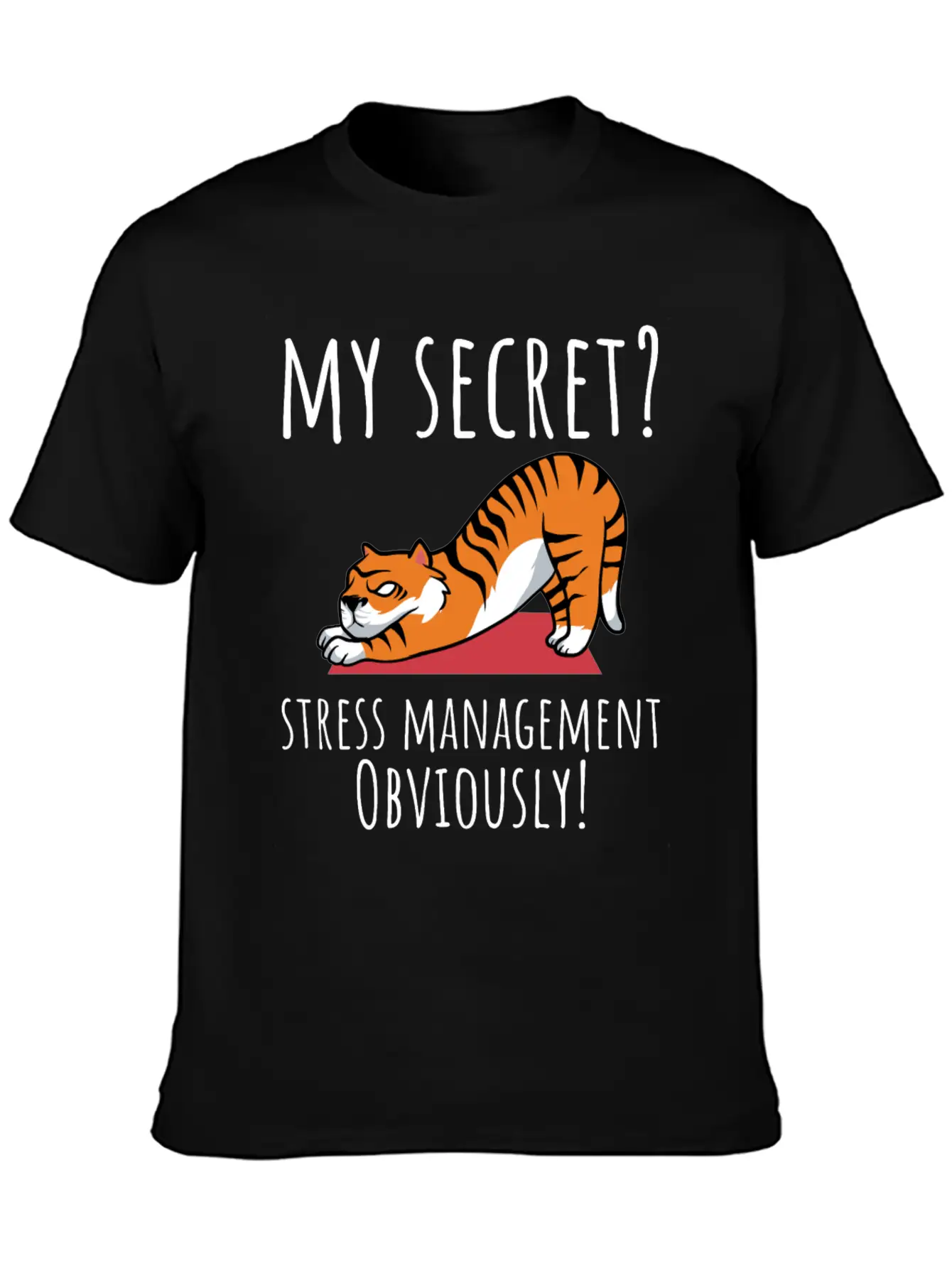 Yoga Lover My Secret Stress Management Breathable Soft Cotton T-Shirt – Timeless Casual Look