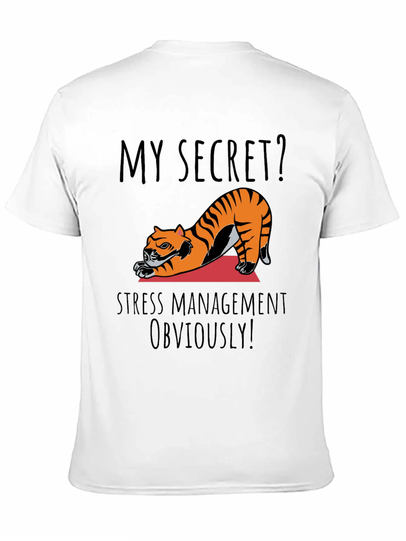 Yoga Lover My Secret Stress Management Breathable Soft Cotton T-Shirt – Timeless Casual Look