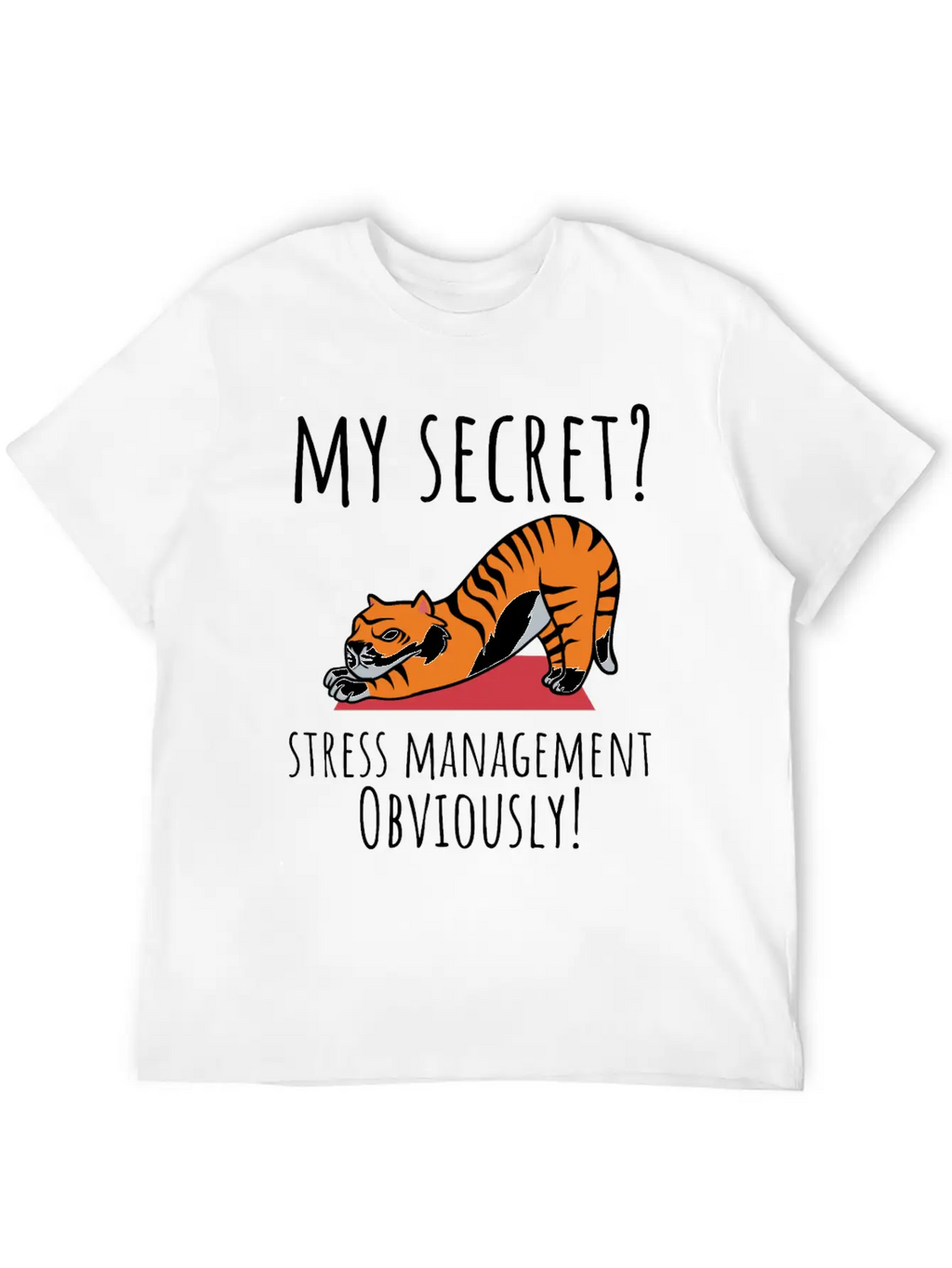 Yoga Lover My Secret Stress Management Breathable Soft Cotton T-Shirt – Timeless Casual Look