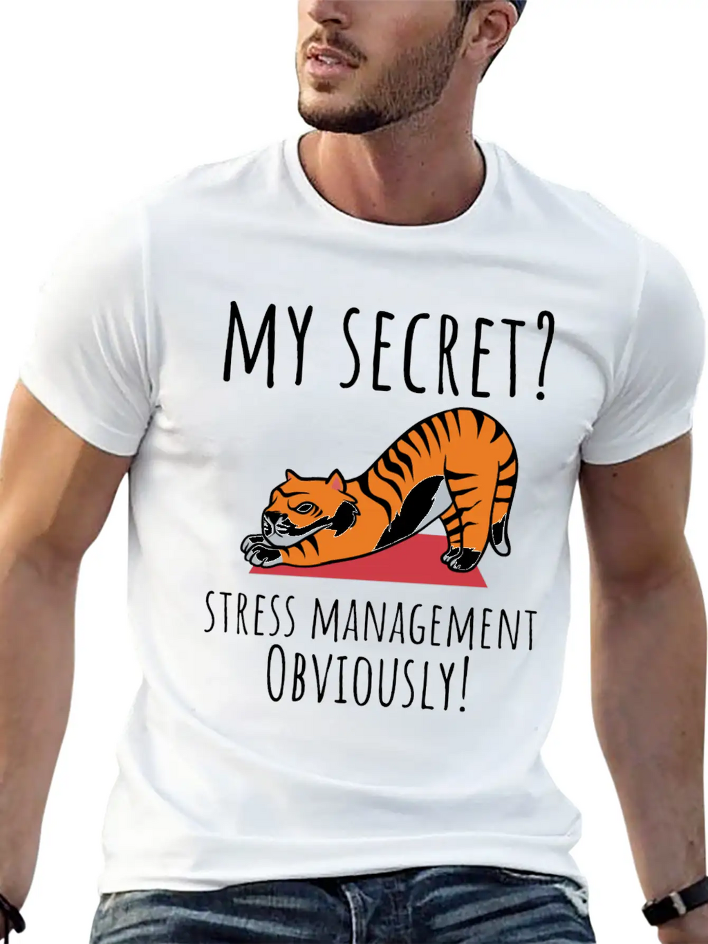 Yoga Lover My Secret Stress Management Breathable Soft Cotton T-Shirt – Timeless Casual Look