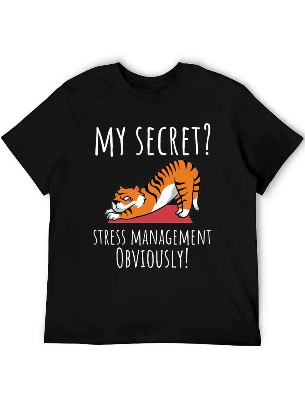 Yoga Lover My Secret Stress Management Breathable Soft Cotton T-Shirt – Timeless Casual Look