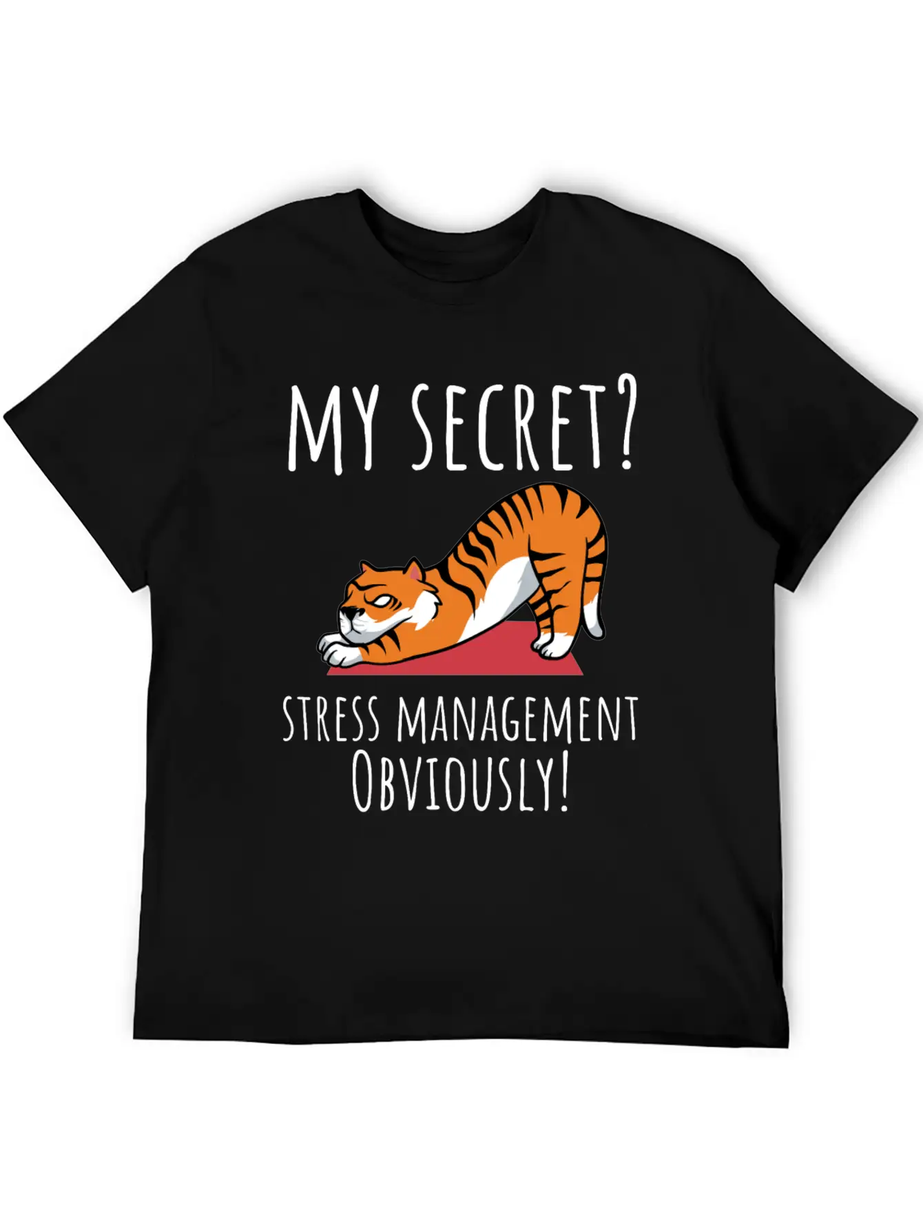 Yoga Lover My Secret Stress Management Breathable Soft Cotton T-Shirt – Timeless Casual Look