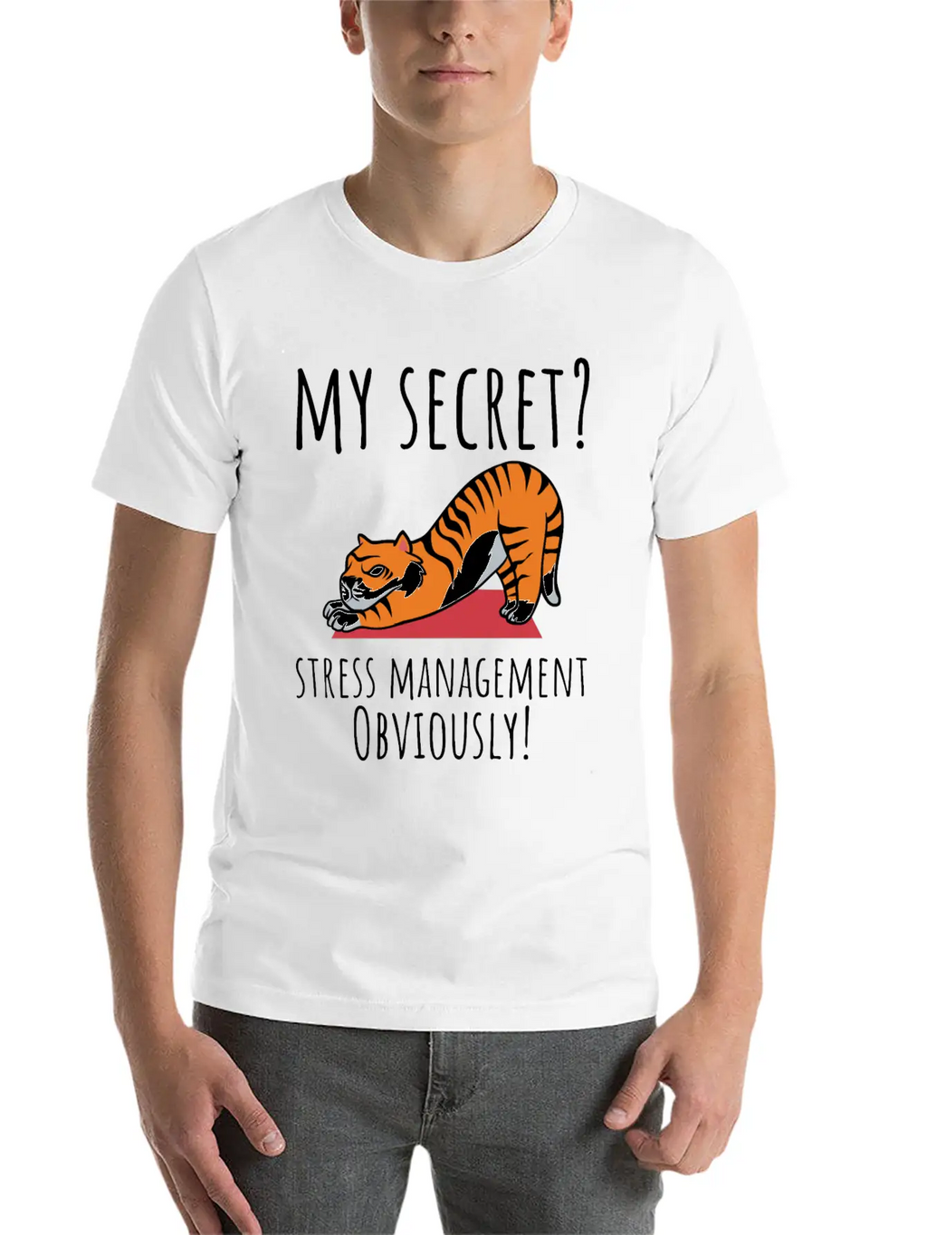 Yoga Lover My Secret Stress Management Breathable Soft Cotton T-Shirt – Timeless Casual Look