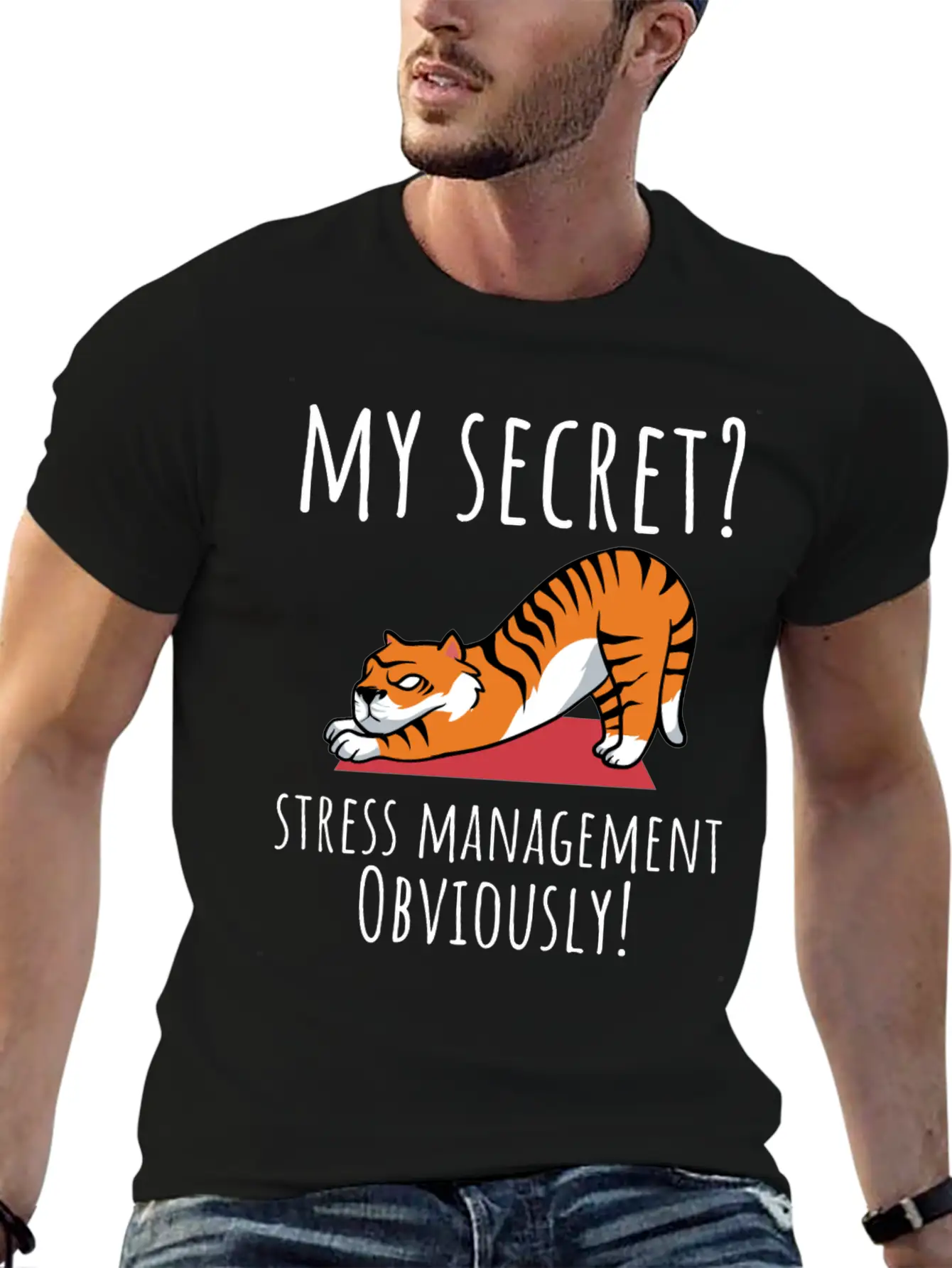 Yoga Lover My Secret Stress Management Breathable Soft Cotton T-Shirt – Timeless Casual Look