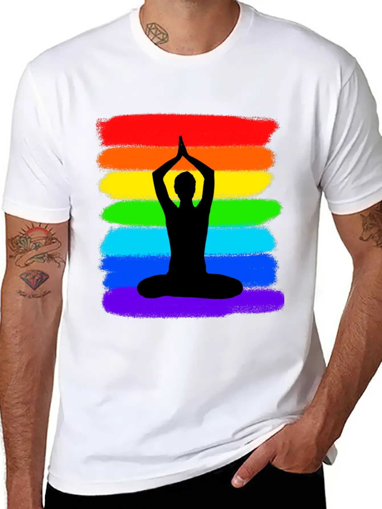 Yoga - Meditation - Colorful Modern Fit Casual T-Shirt – Clean And Versatile Design