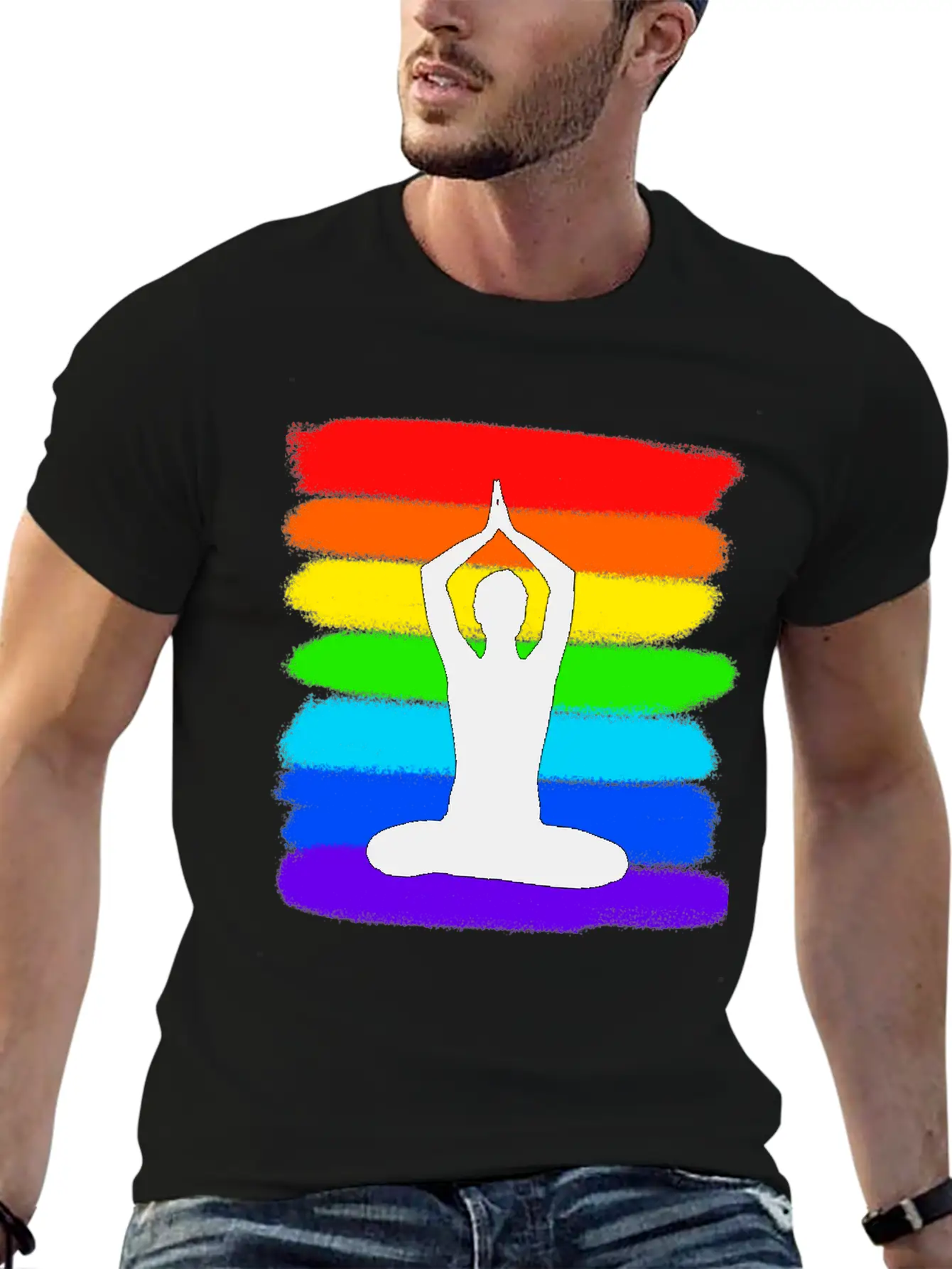 Yoga - Meditation - Colorful Modern Fit Casual T-Shirt – Clean And Versatile Design