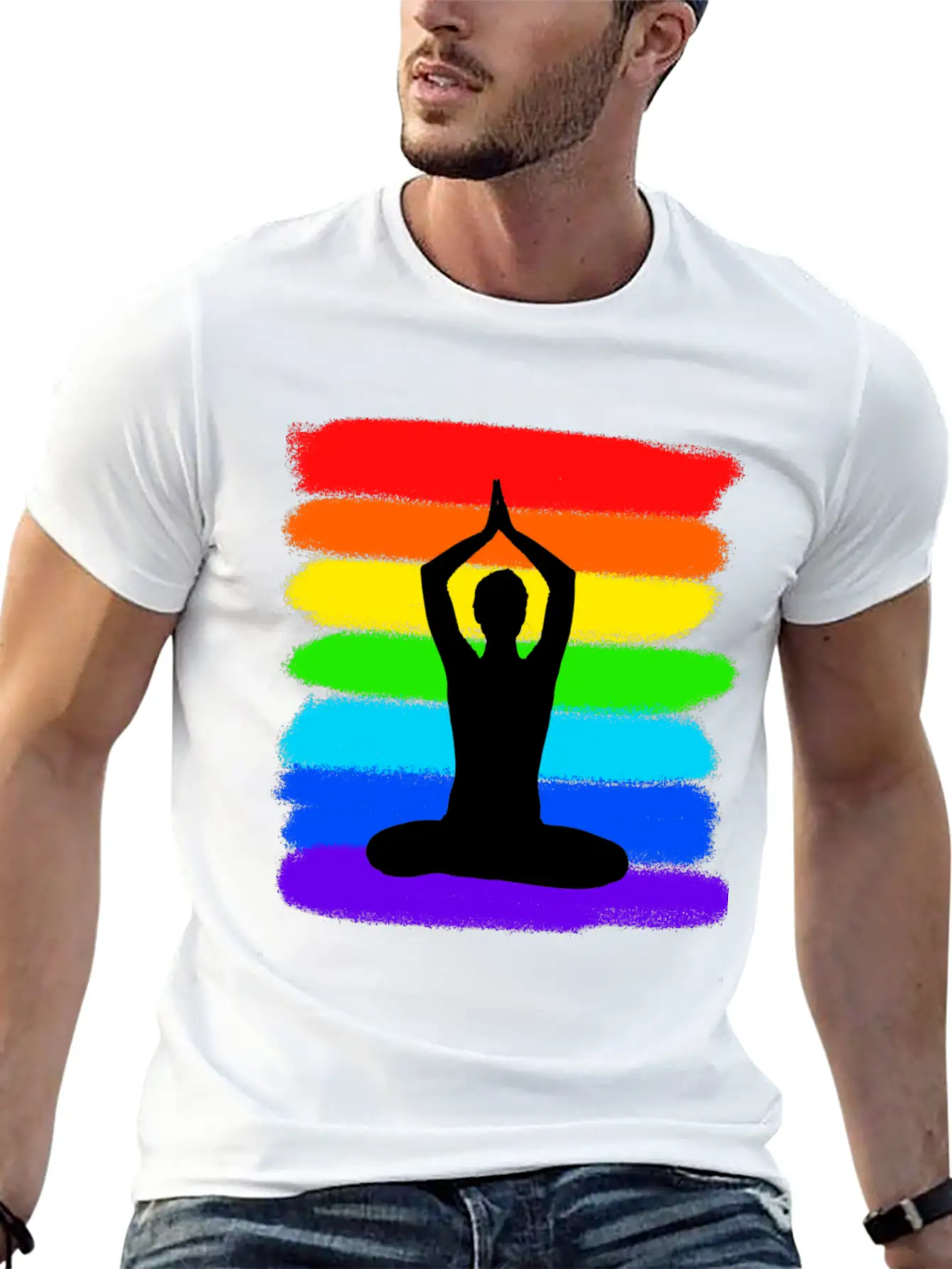 Yoga - Meditation - Colorful Modern Fit Casual T-Shirt – Clean And Versatile Design