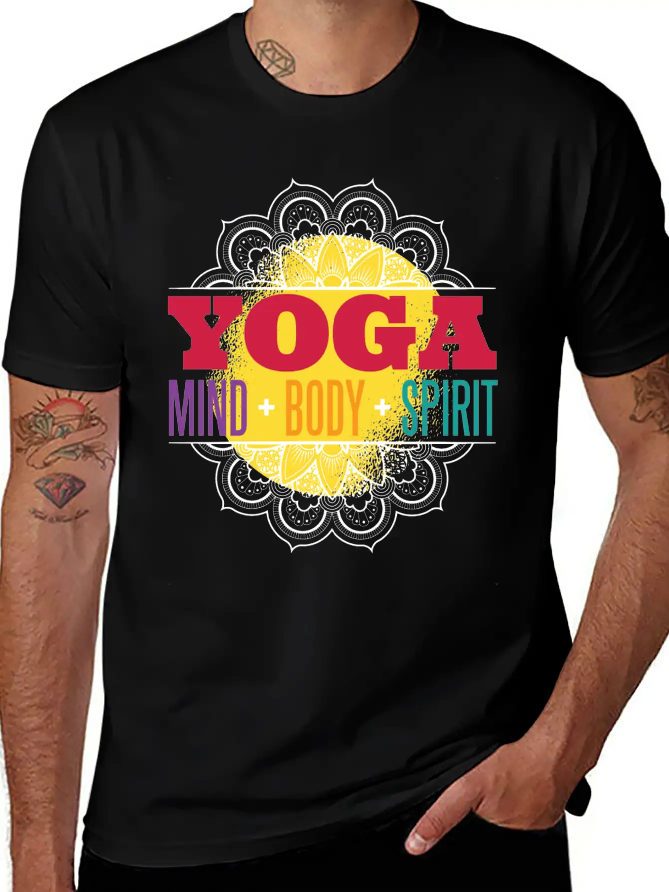 Yoga Mind Body Spirit Essential Cotton Tee For Daily Outfits – Unisex Style