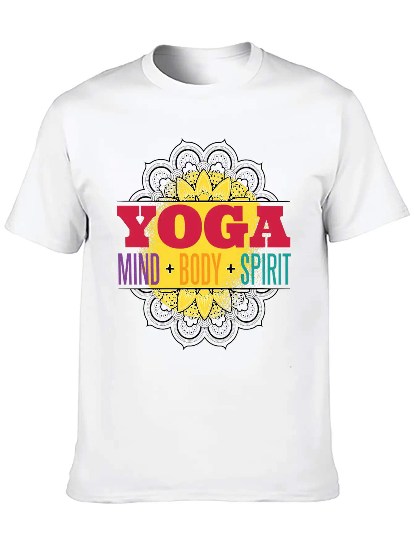 Yoga Mind Body Spirit Essential Cotton Tee For Daily Outfits – Unisex Style