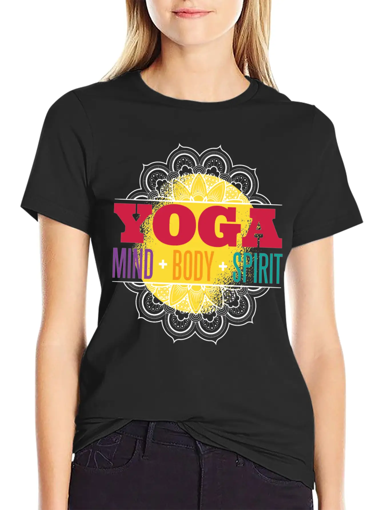 Yoga Mind Body Spirit Essential Cotton Tee For Daily Outfits – Unisex Style