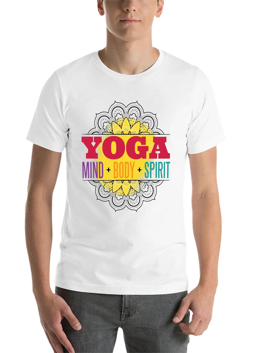 Yoga Mind Body Spirit Essential Cotton Tee For Daily Outfits – Unisex Style