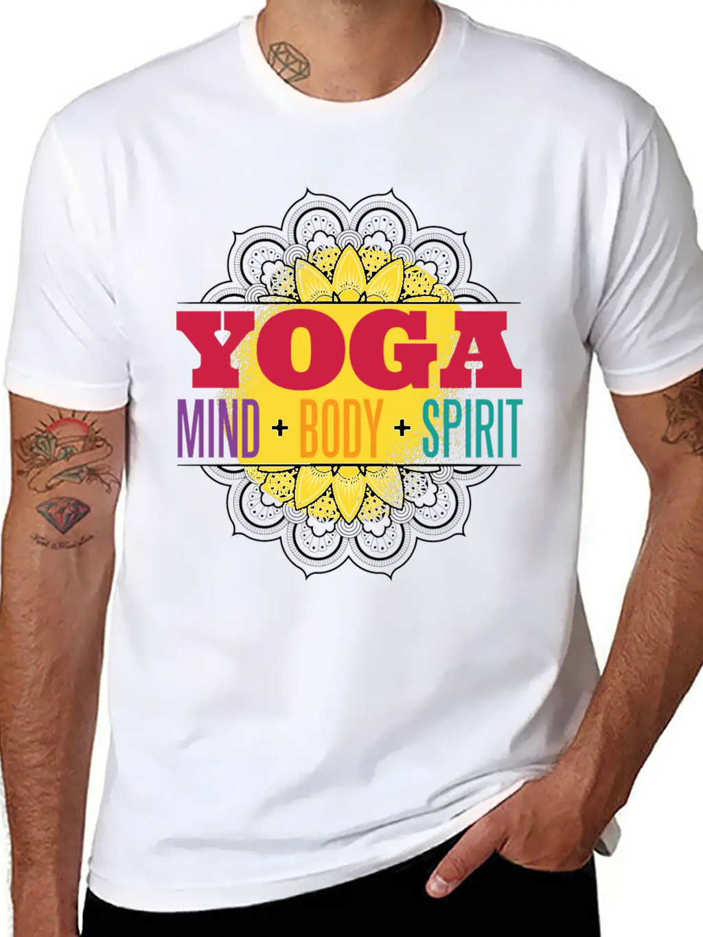 Yoga Mind Body Spirit Essential Cotton Tee For Daily Outfits – Unisex Style