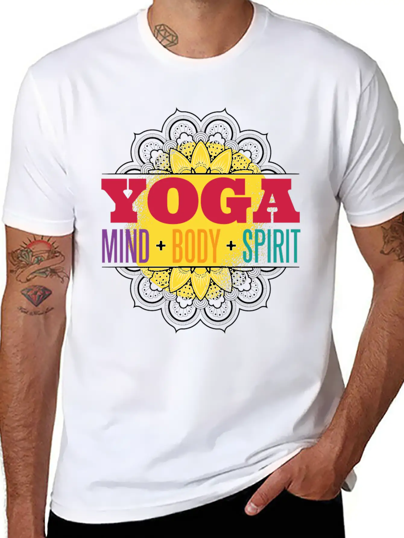Yoga Mind Body Spirit Essential Cotton Tee For Daily Outfits – Unisex Style