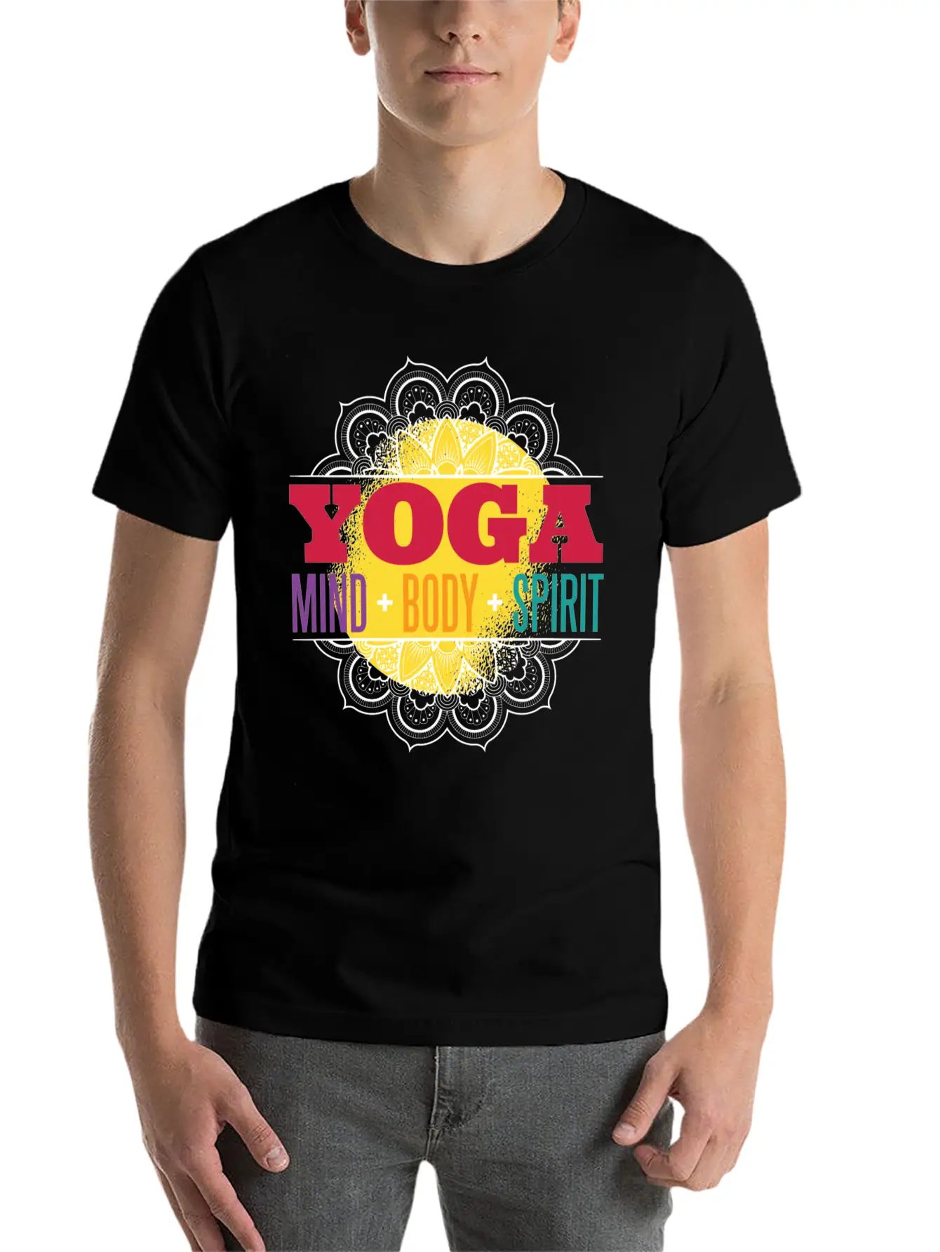 Yoga Mind Body Spirit Essential Cotton Tee For Daily Outfits – Unisex Style