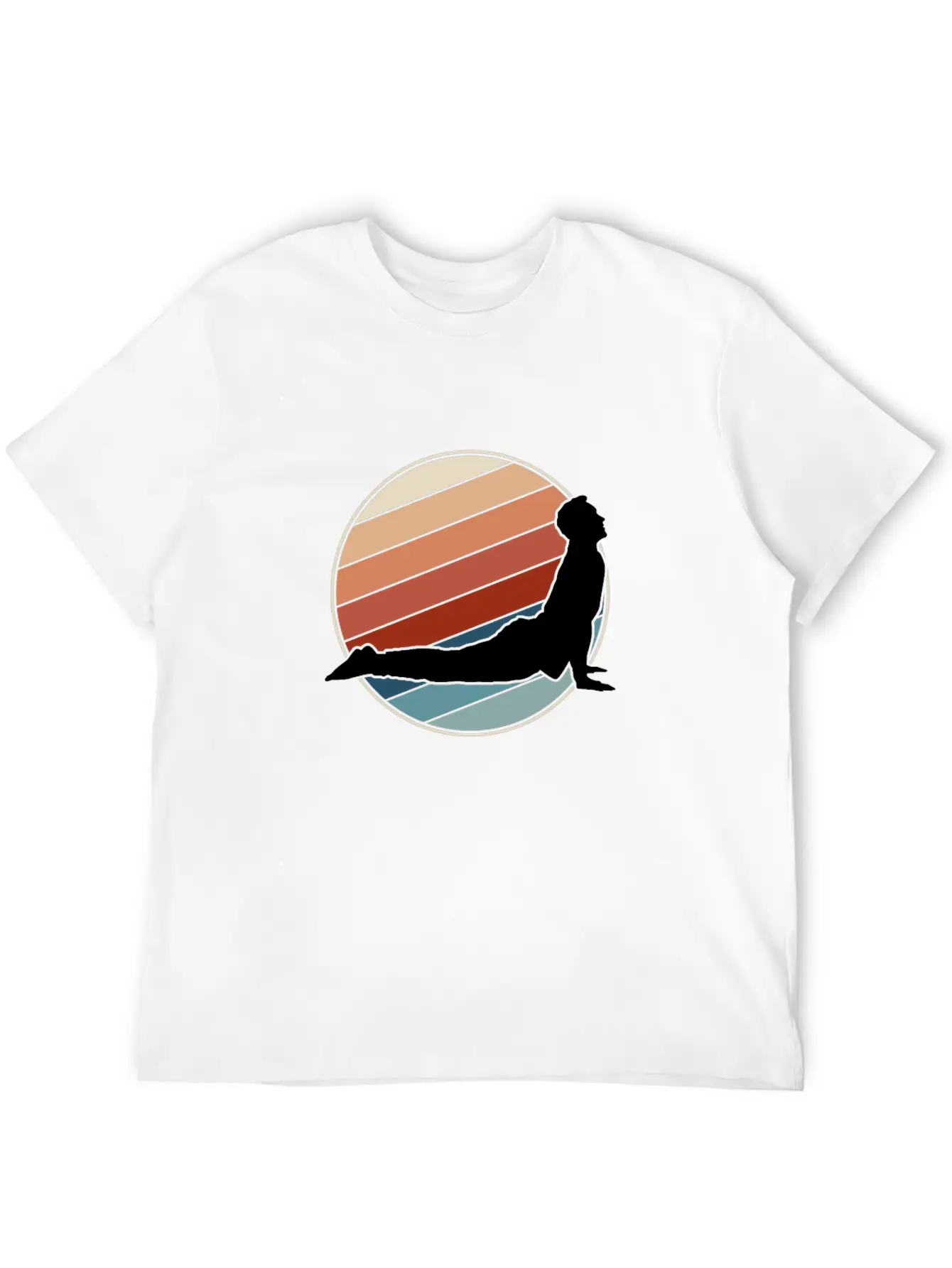 Yoga Pose In Retro Style Classic Cotton Tee – Unisex Comfort For Any Season