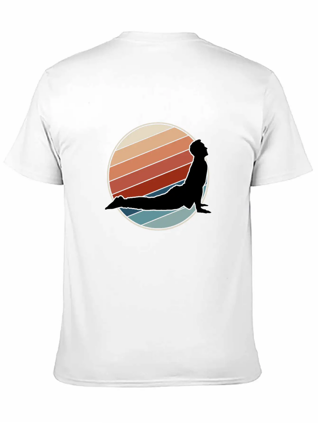 Yoga Pose In Retro Style Classic Cotton Tee – Unisex Comfort For Any Season