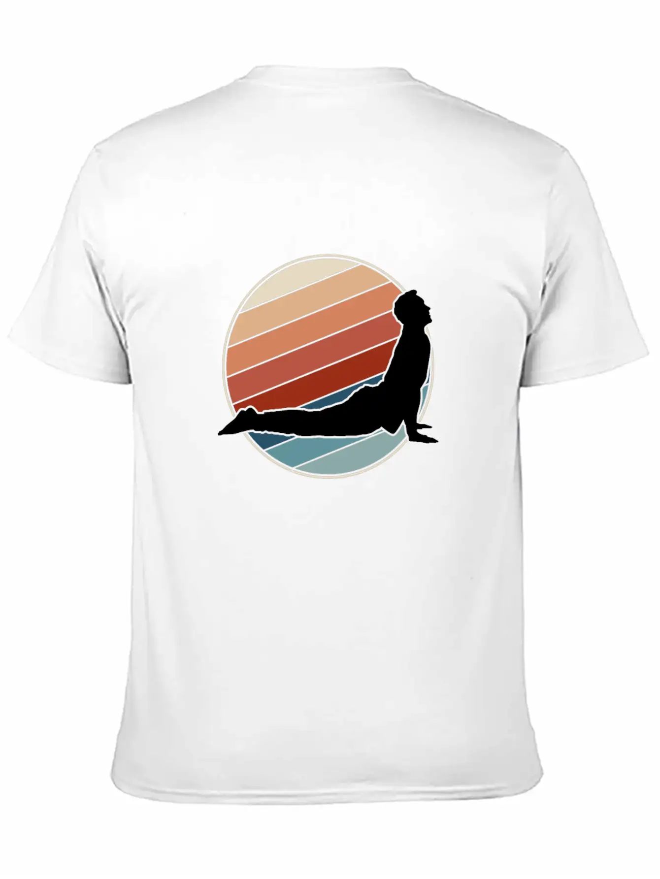 Yoga Pose In Retro Style Classic Cotton Tee – Unisex Comfort For Any Season