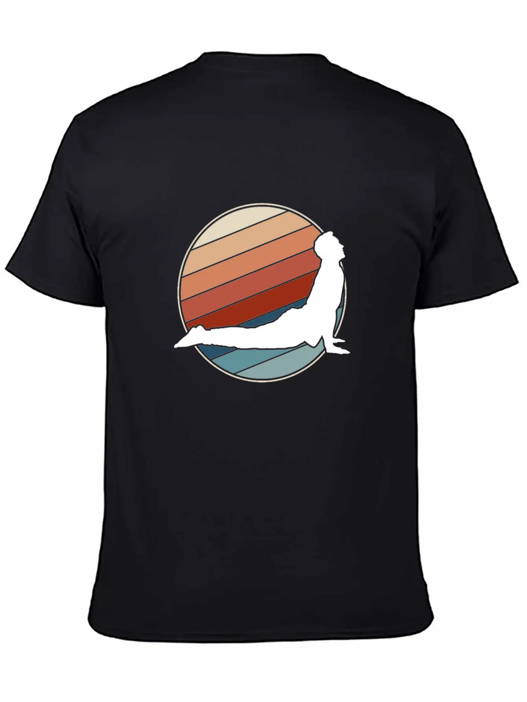 Yoga Pose In Retro Style Classic Cotton Tee – Unisex Comfort For Any Season