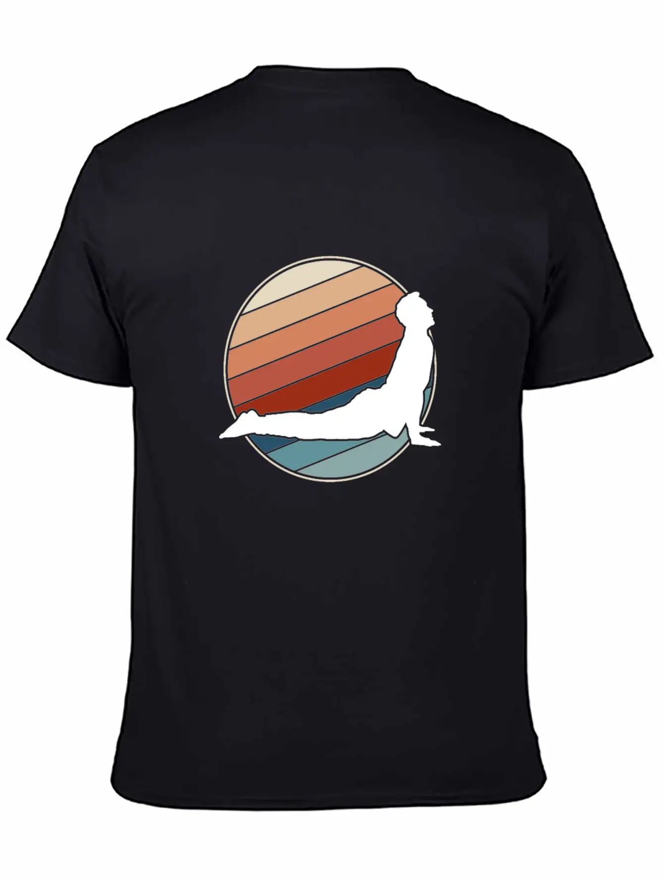 Yoga Pose In Retro Style Classic Cotton Tee – Unisex Comfort For Any Season