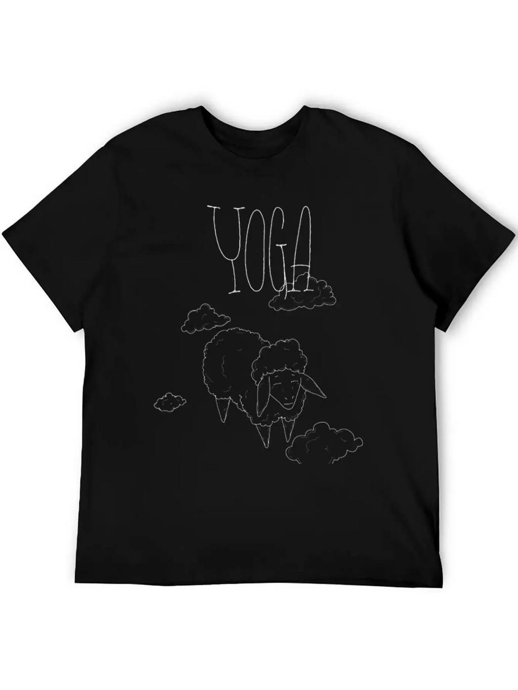 Yoga Sheep Black Relaxed Everyday Tee – Lightweight And Durable Cotton