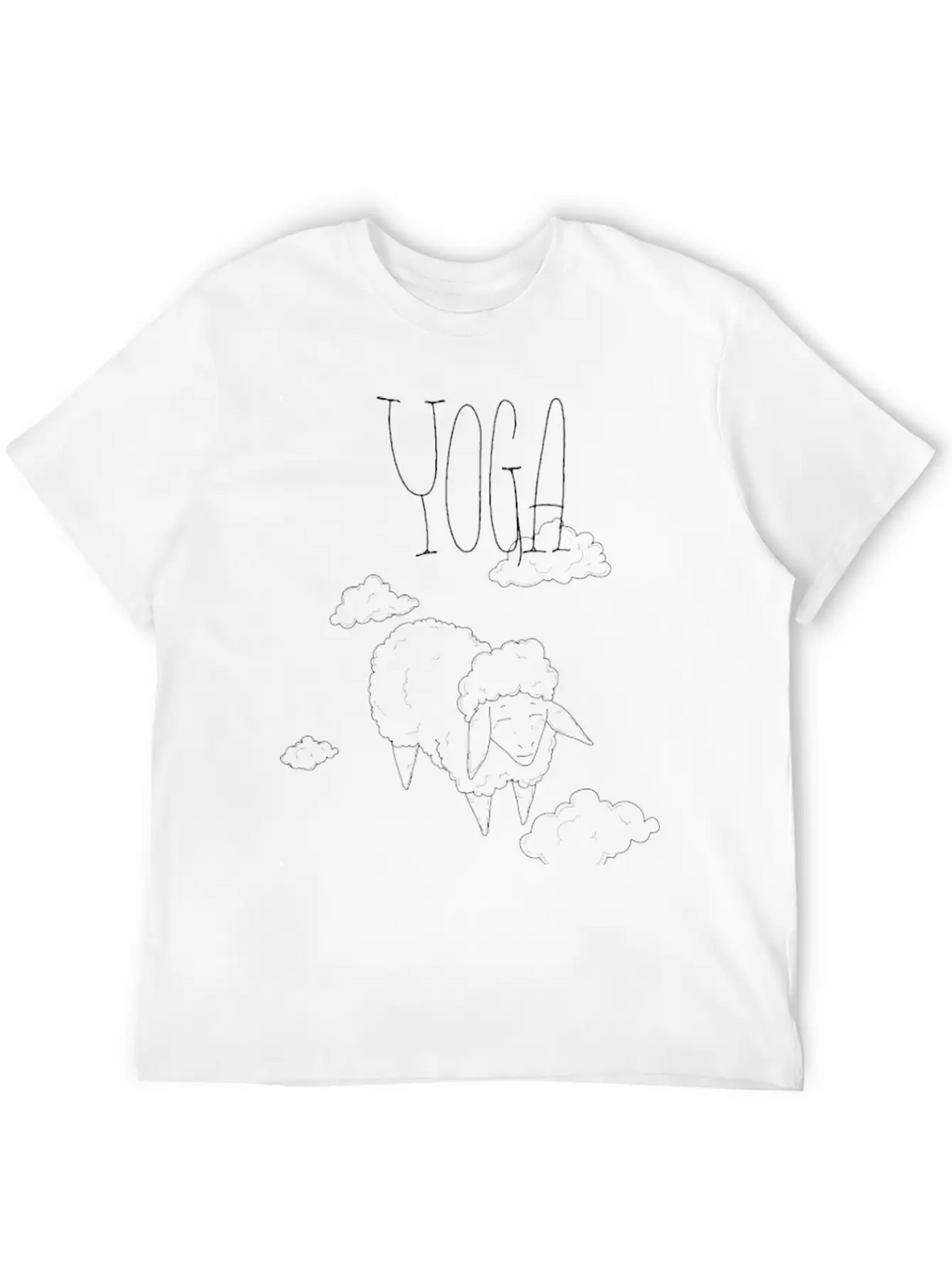 Yoga Sheep Black Relaxed Everyday Tee – Lightweight And Durable Cotton