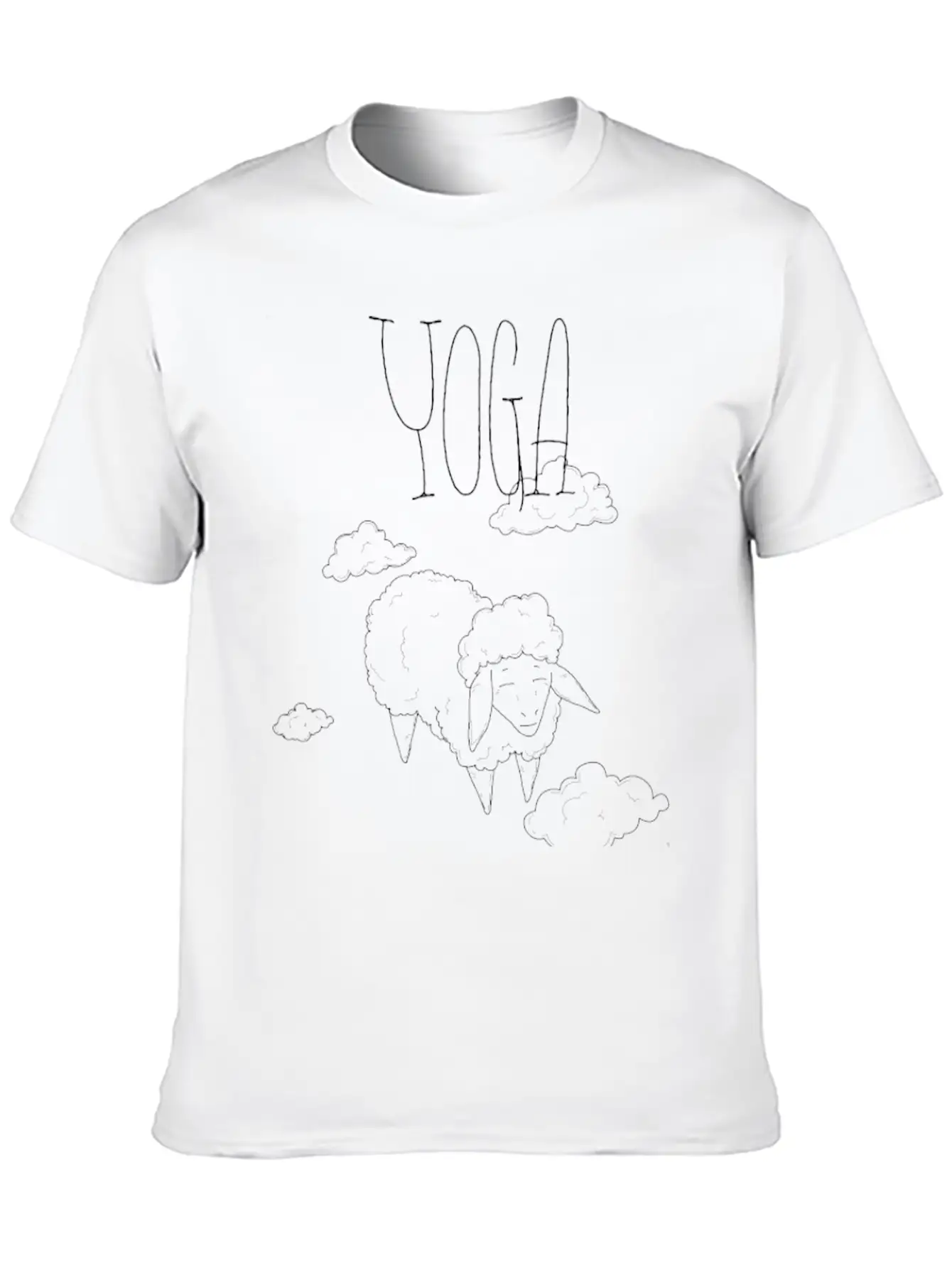Yoga Sheep Black Relaxed Everyday Tee – Lightweight And Durable Cotton