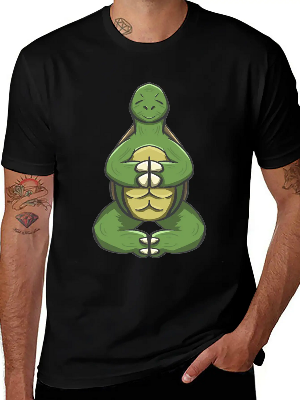 Yoga Turtle Essential Cotton Tee For Daily Outfits – Unisex Style