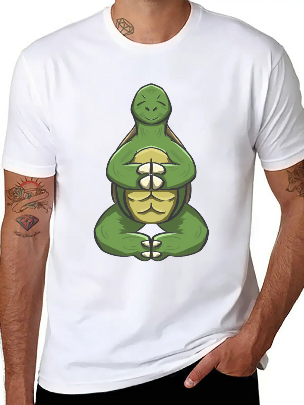 Yoga Turtle Essential Cotton Tee For Daily Outfits – Unisex Style
