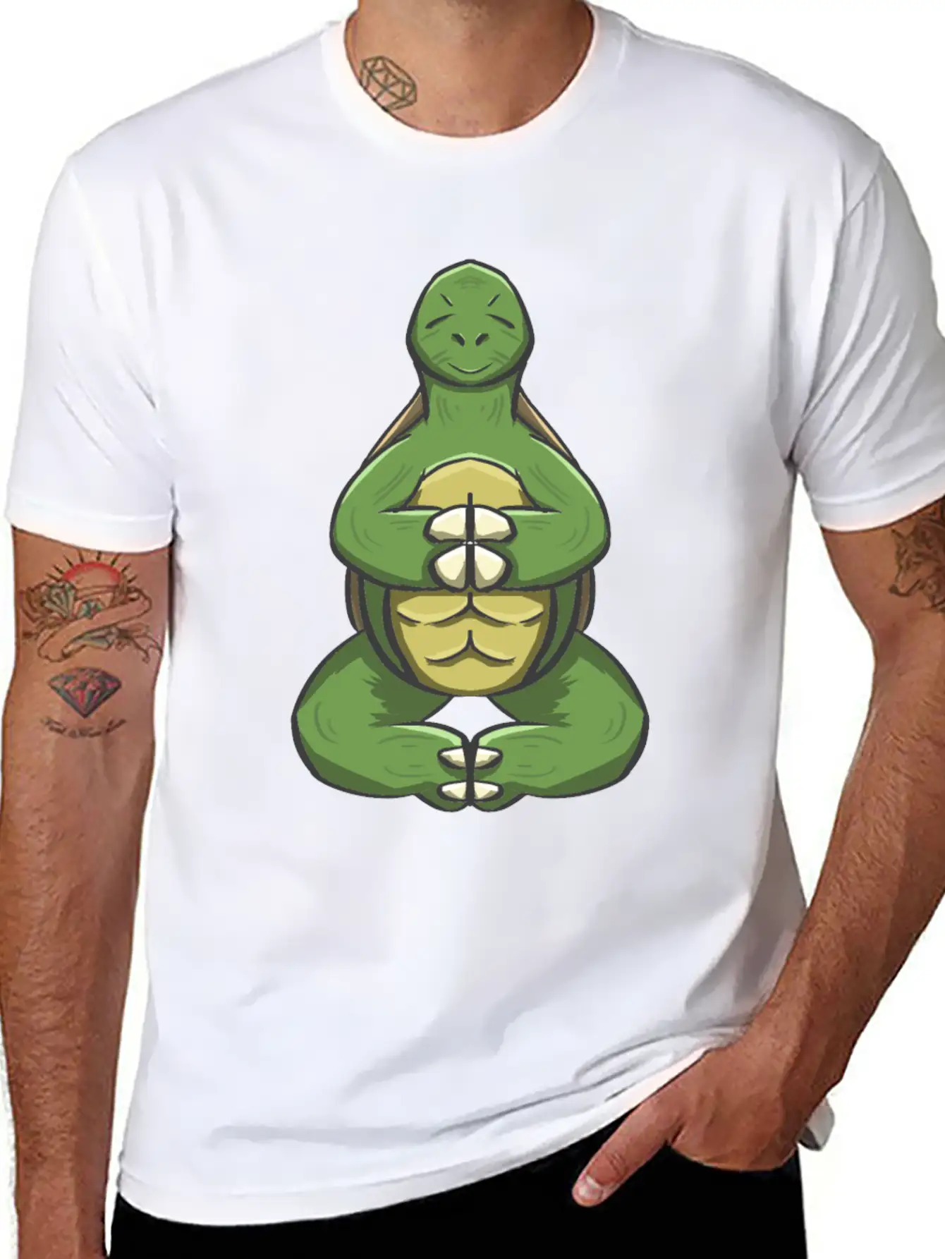 Yoga Turtle Essential Cotton Tee For Daily Outfits – Unisex Style