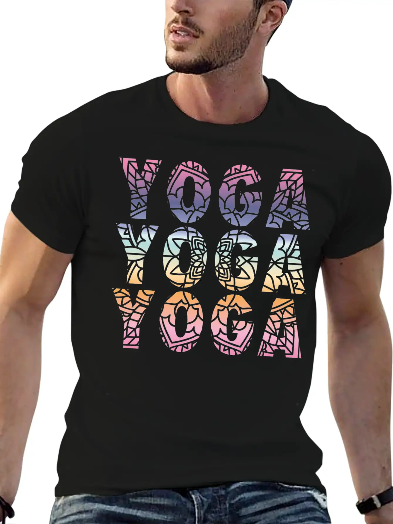 Yoga Yoga Yoga Modern Fit Casual T-Shirt – Clean And Versatile Design