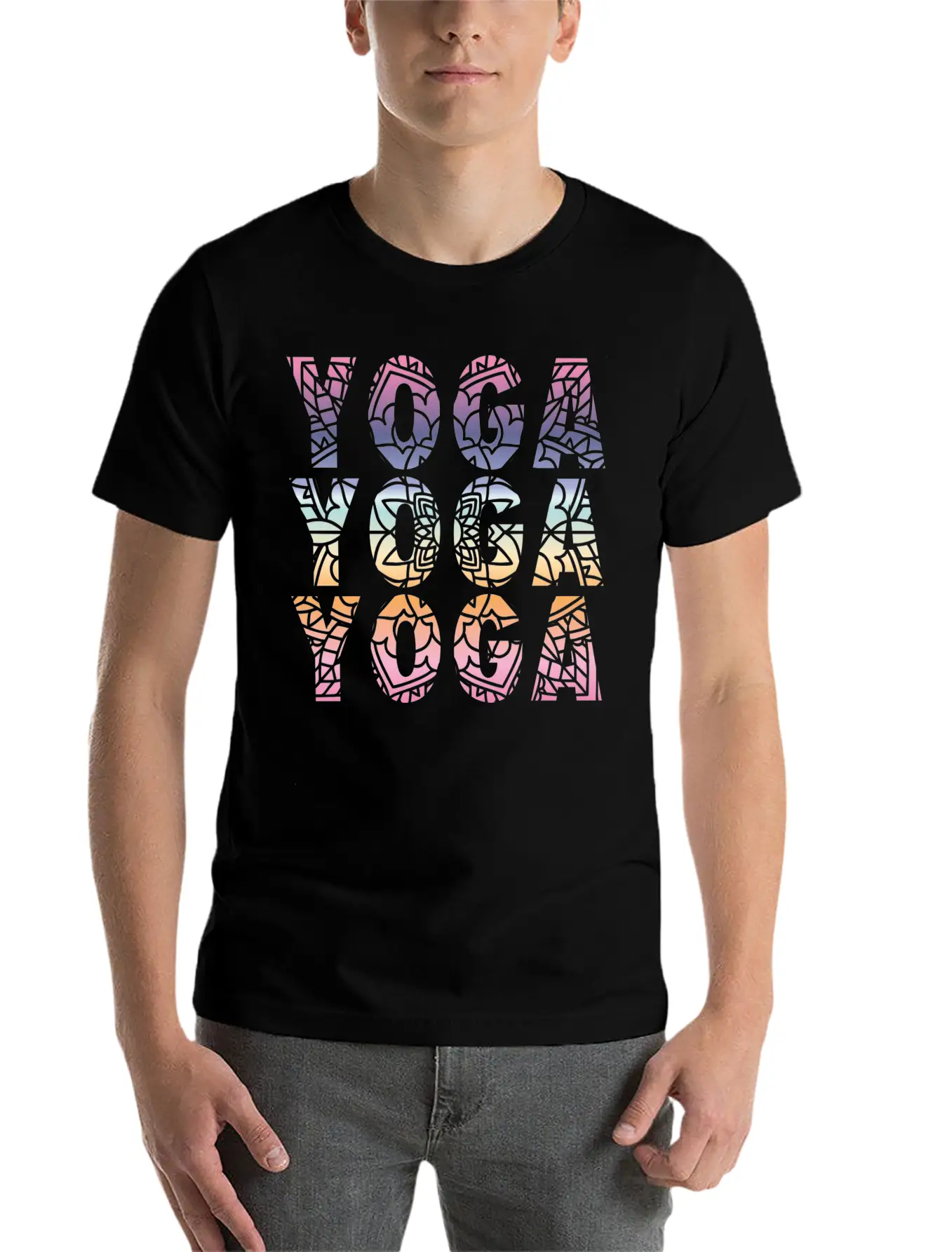 Yoga Yoga Yoga Modern Fit Casual T-Shirt – Clean And Versatile Design