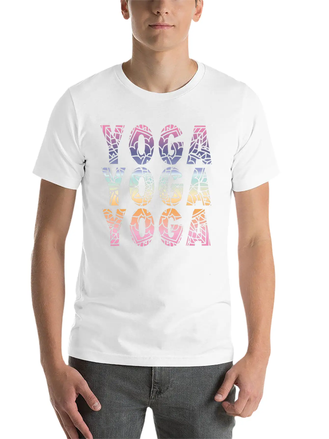 Yoga Yoga Yoga Modern Fit Casual T-Shirt – Clean And Versatile Design