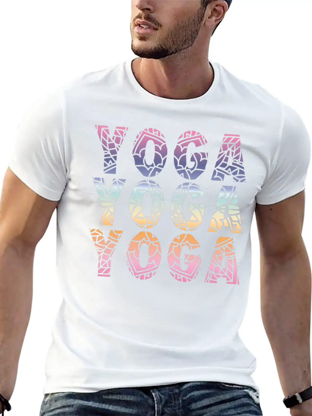 Yoga Yoga Yoga Modern Fit Casual T-Shirt – Clean And Versatile Design