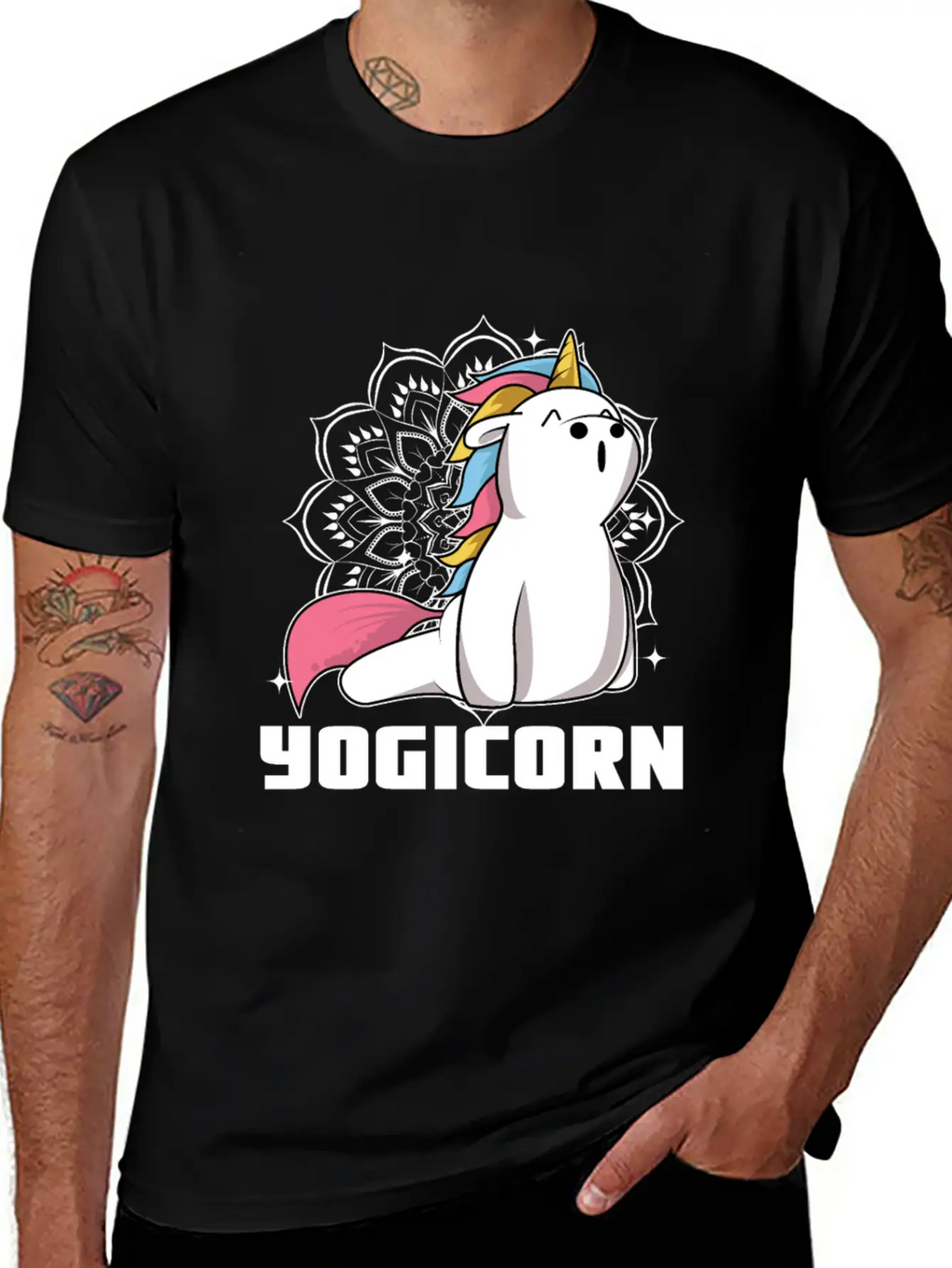 Yogicorn At Unicorn Yoga Unicorn Lovers Breathable Soft Cotton T-Shirt – Timeless Casual Look