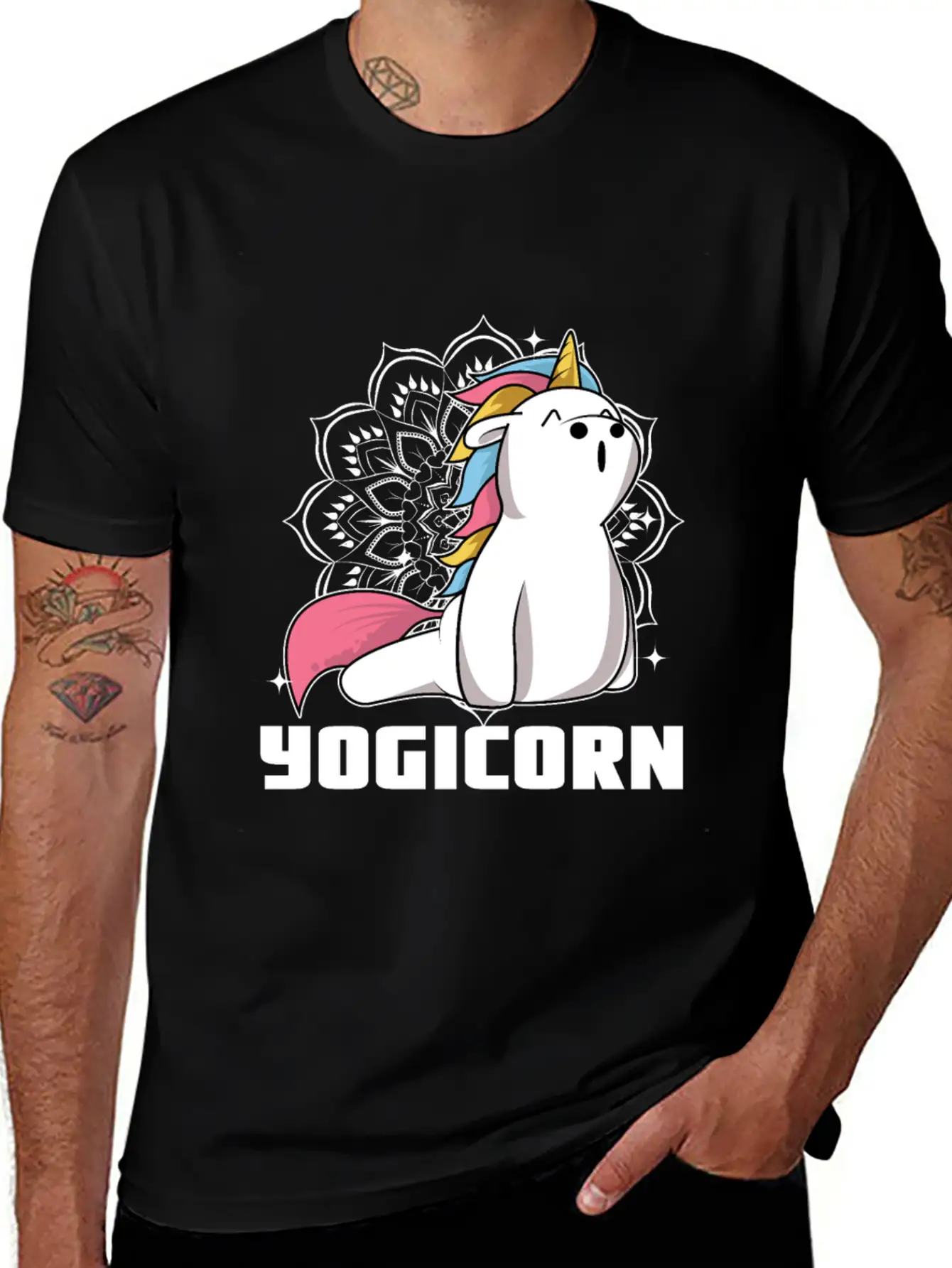 Yogicorn At Unicorn Yoga Unicorn Lovers Breathable Soft Cotton T-Shirt – Timeless Casual Look