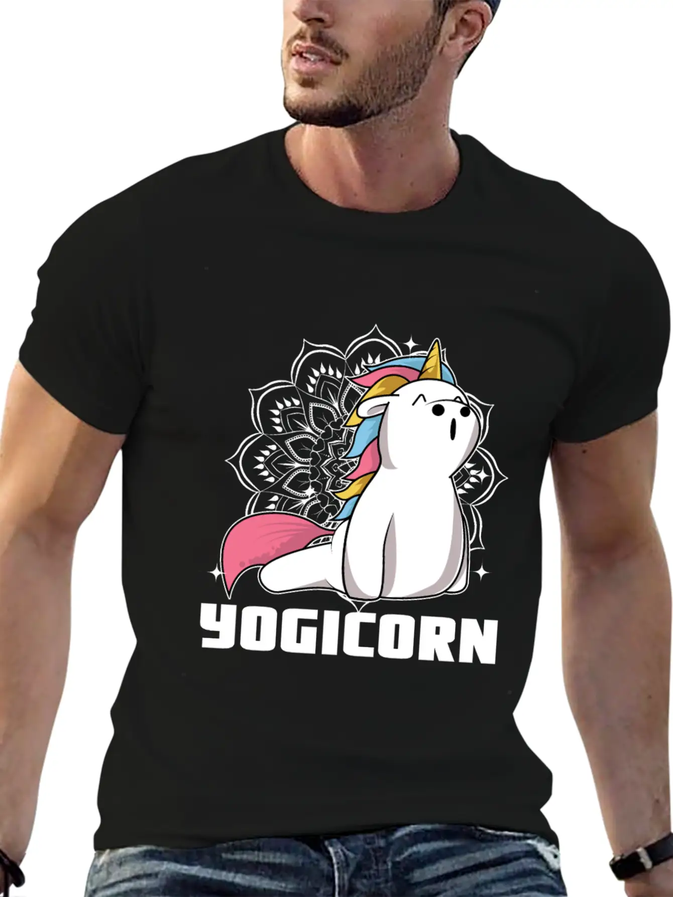 Yogicorn At Unicorn Yoga Unicorn Lovers Breathable Soft Cotton T-Shirt – Timeless Casual Look