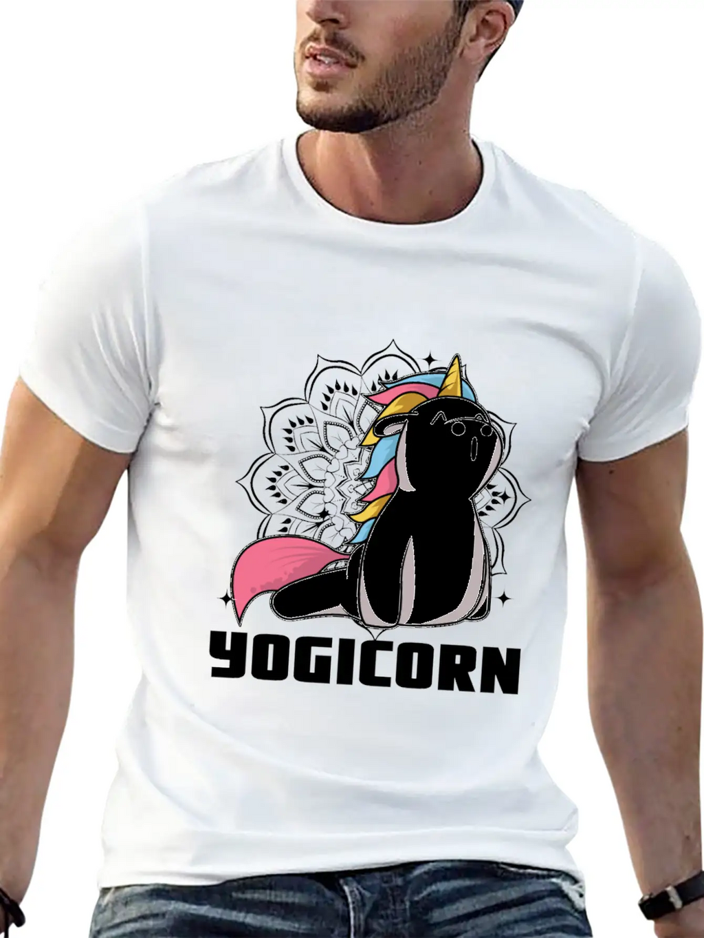 Yogicorn At Unicorn Yoga Unicorn Lovers Breathable Soft Cotton T-Shirt – Timeless Casual Look
