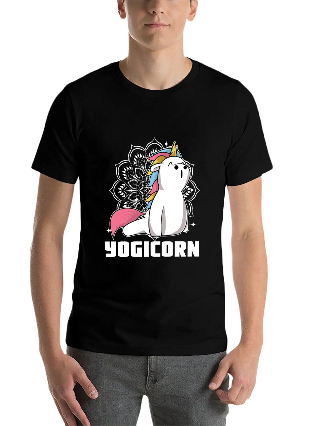 Yogicorn At Unicorn Yoga Unicorn Lovers Breathable Soft Cotton T-Shirt – Timeless Casual Look