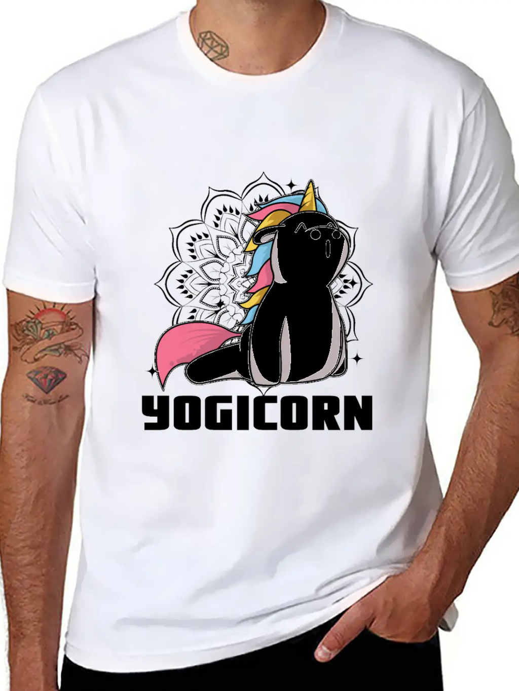 Yogicorn At Unicorn Yoga Unicorn Lovers Breathable Soft Cotton T-Shirt – Timeless Casual Look