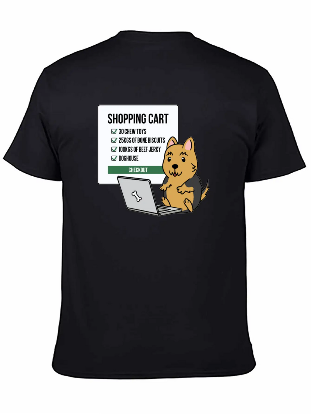 Yorkshire Terrier Shopping Cart Timeless Short Sleeve Tee – Comfy And Minimalist Design