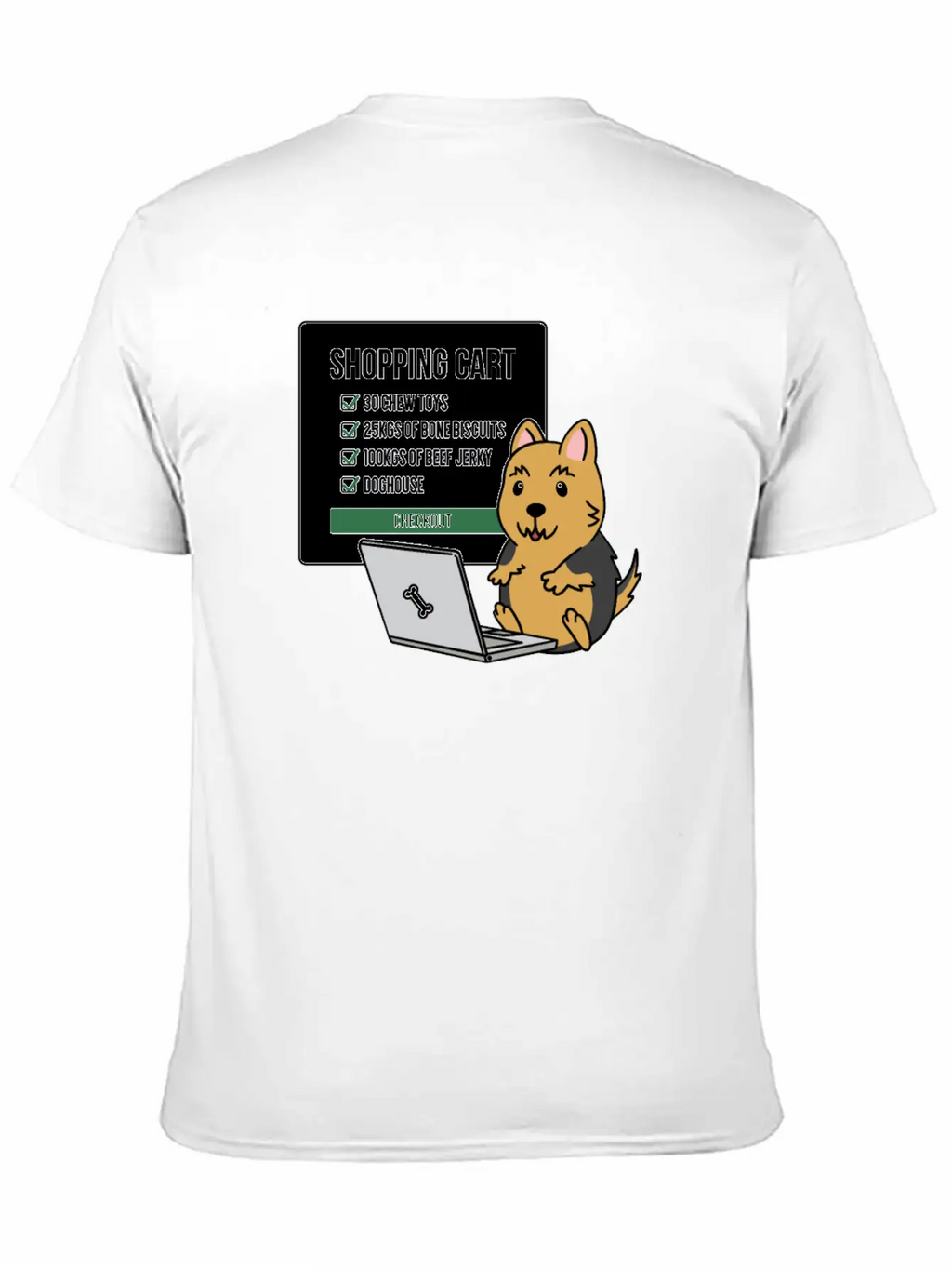 Yorkshire Terrier Shopping Cart Timeless Short Sleeve Tee – Comfy And Minimalist Design