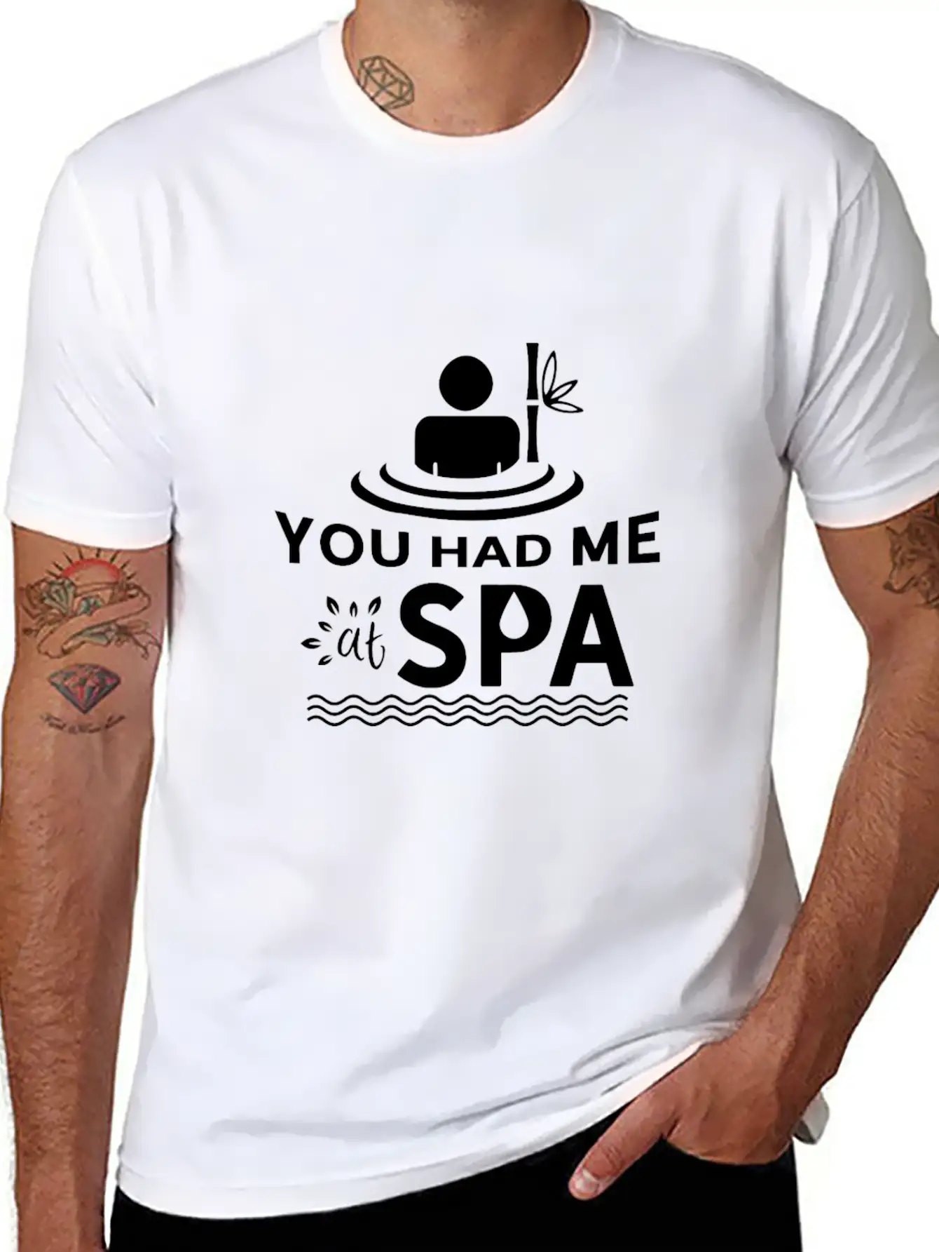 You Had Me At Spa - Funny Spa Lover Massage Quote Timeless Short Sleeve Tee – Comfy And Minimalist Design