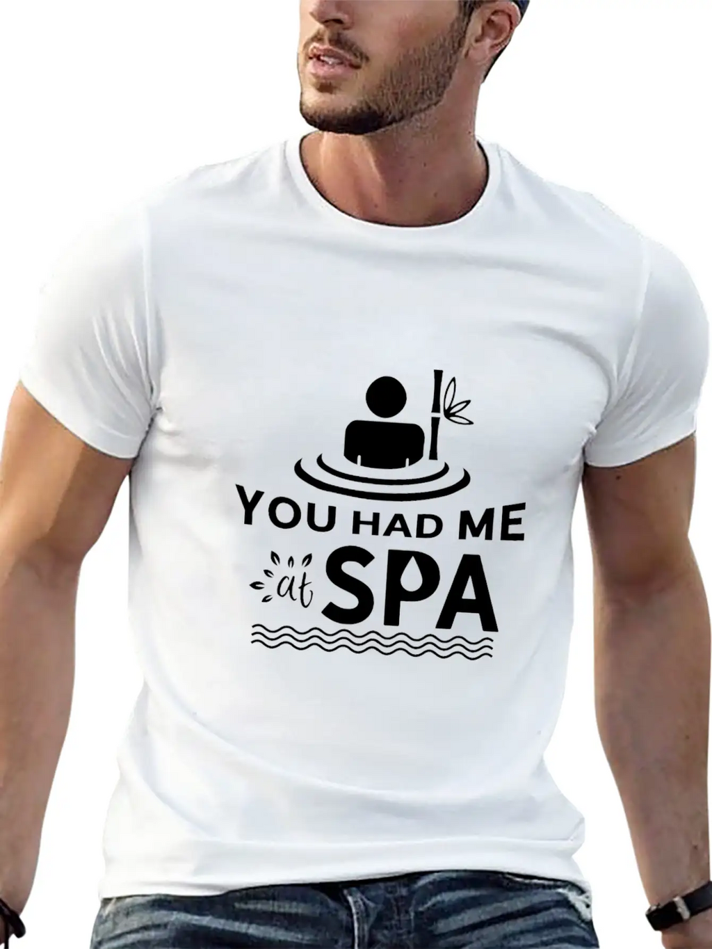 You Had Me At Spa - Funny Spa Lover Massage Quote Timeless Short Sleeve Tee – Comfy And Minimalist Design
