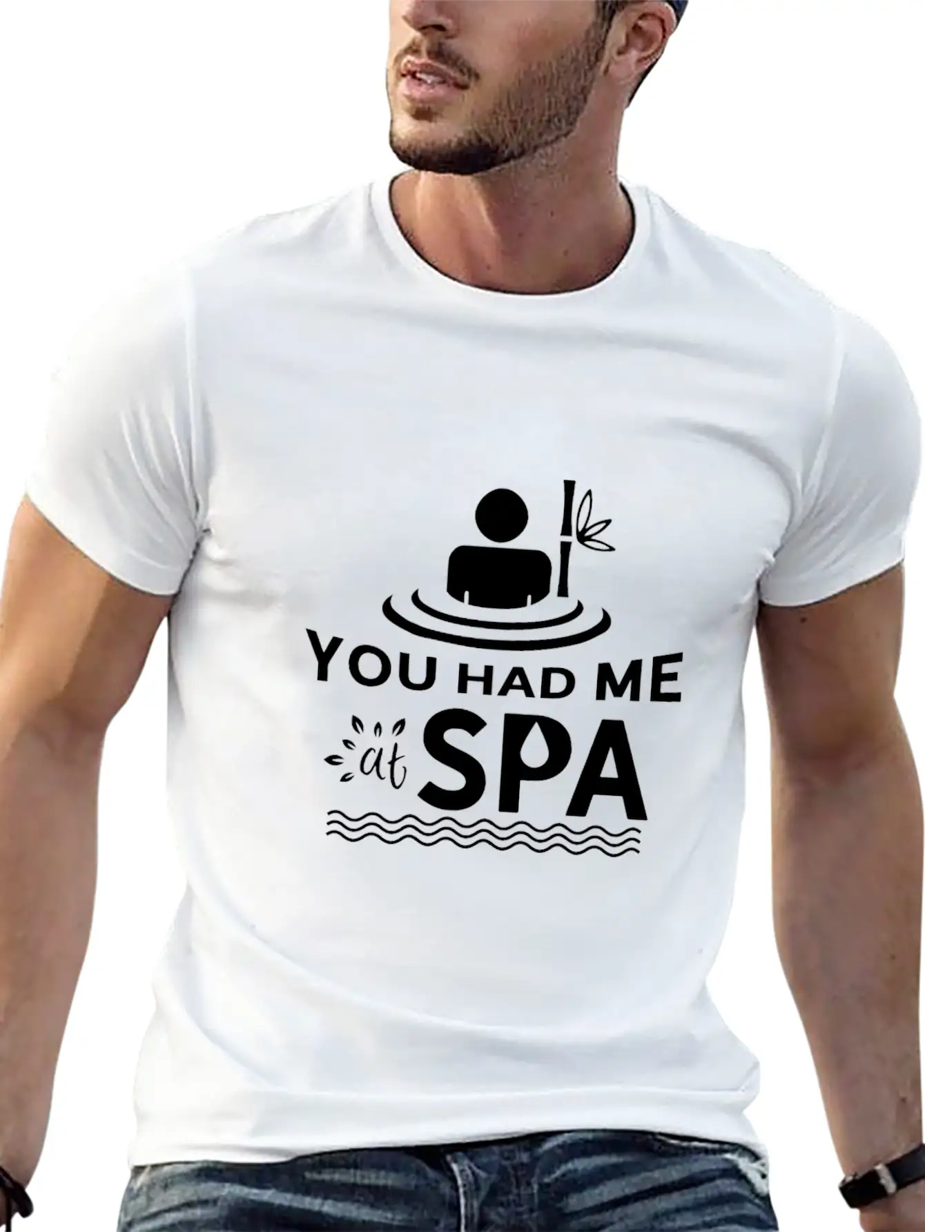 You Had Me At Spa - Funny Spa Lover Massage Quote Timeless Short Sleeve Tee – Comfy And Minimalist Design
