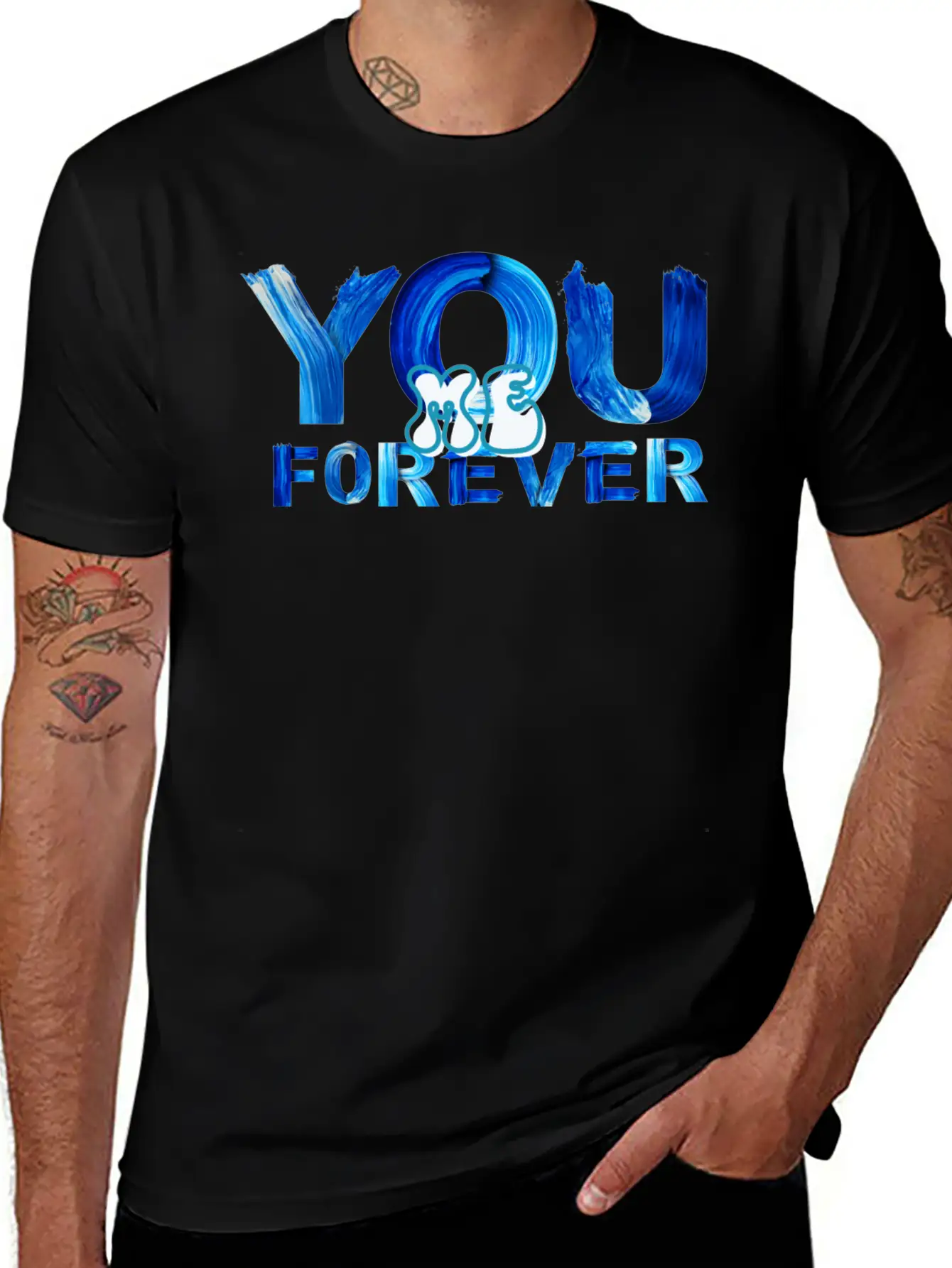 You Me Forever Art Timeless Short Sleeve Tee – Comfy And Minimalist Design