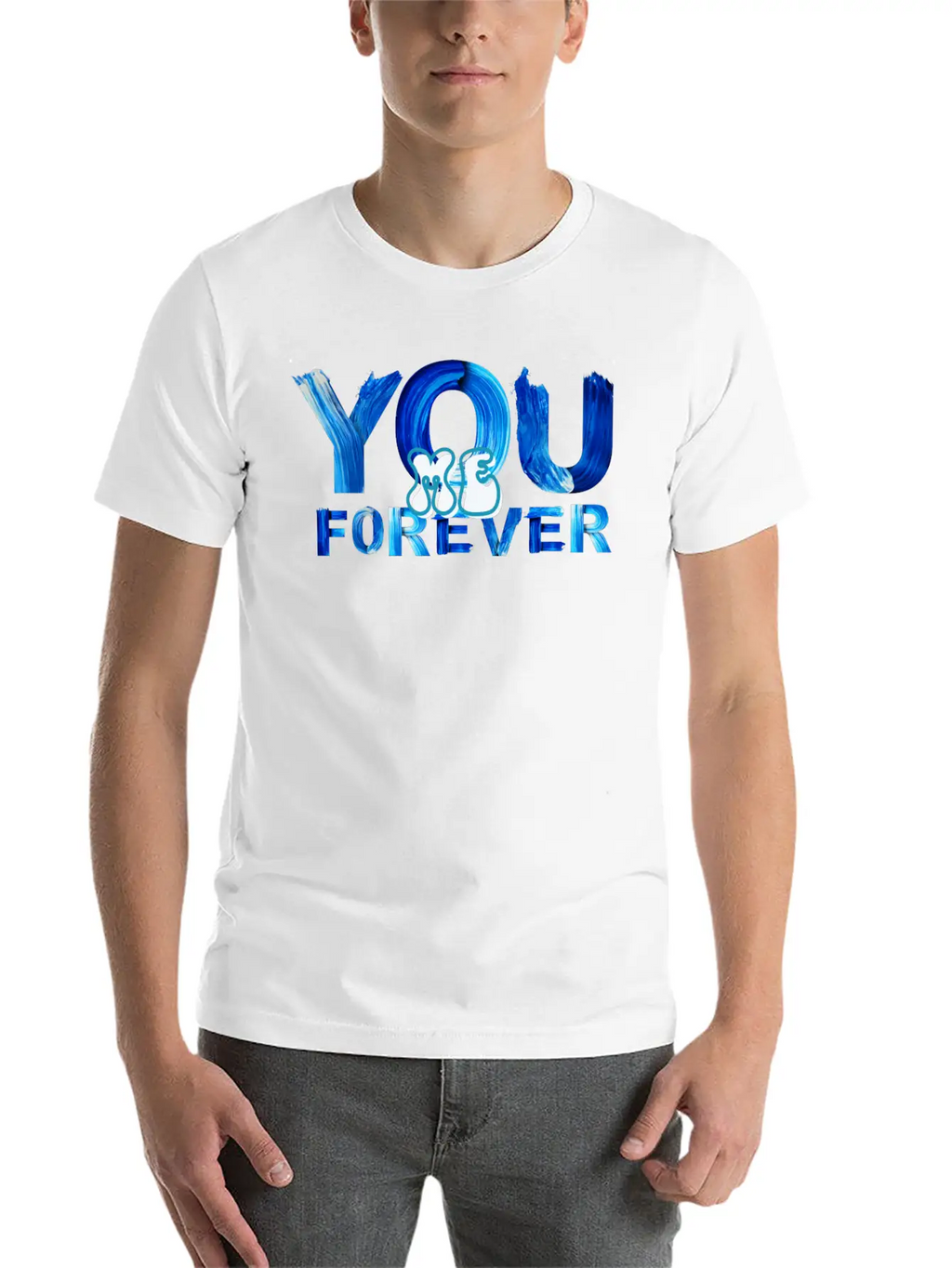 You Me Forever Art Timeless Short Sleeve Tee – Comfy And Minimalist Design