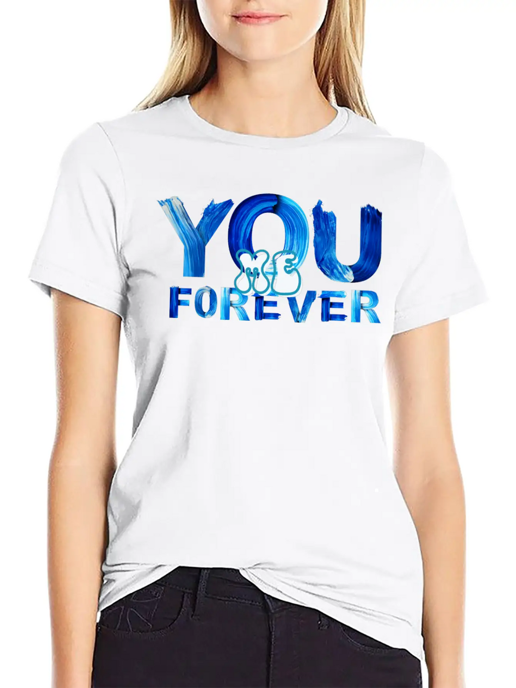 You Me Forever Art Timeless Short Sleeve Tee – Comfy And Minimalist Design