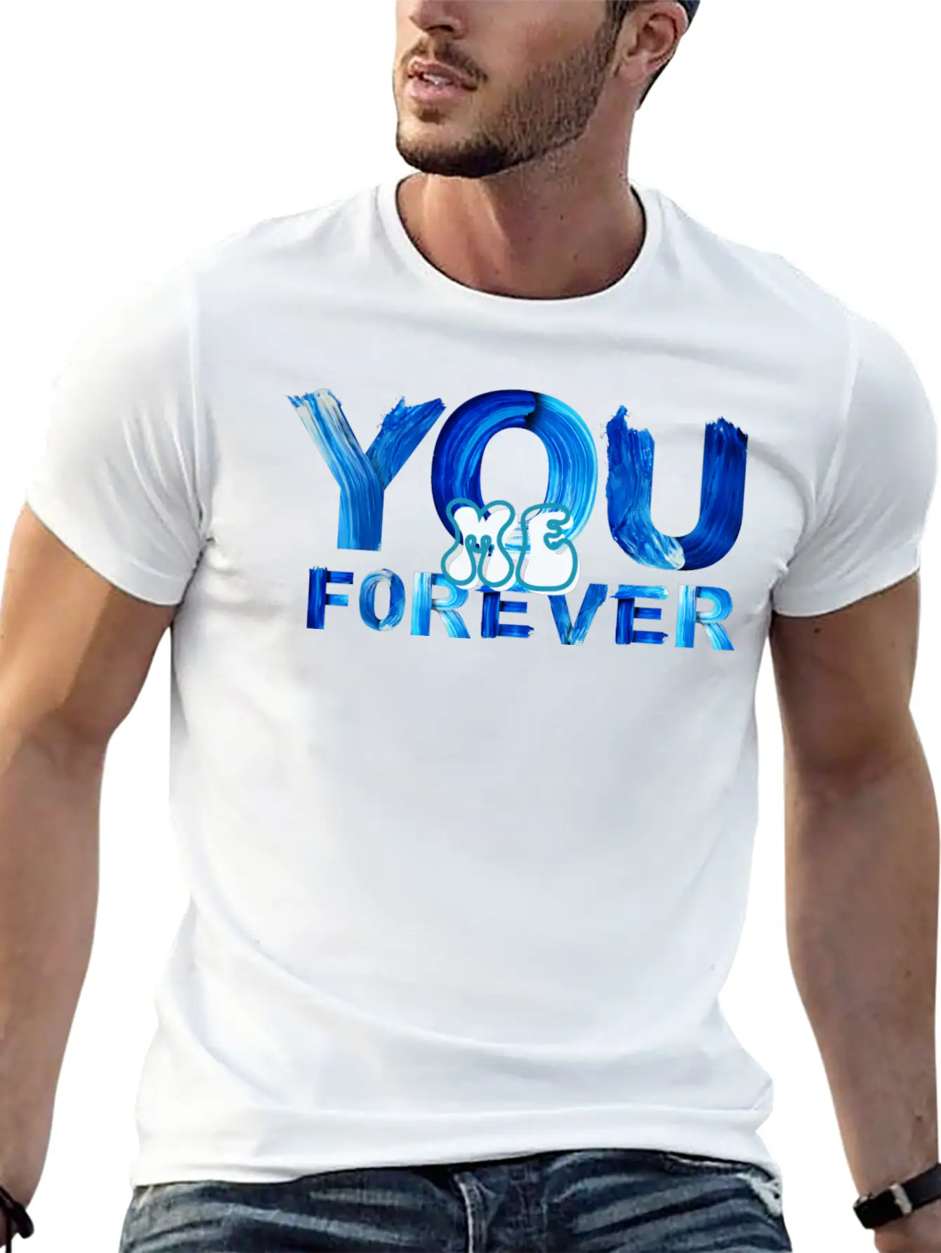 You Me Forever Art Timeless Short Sleeve Tee – Comfy And Minimalist Design